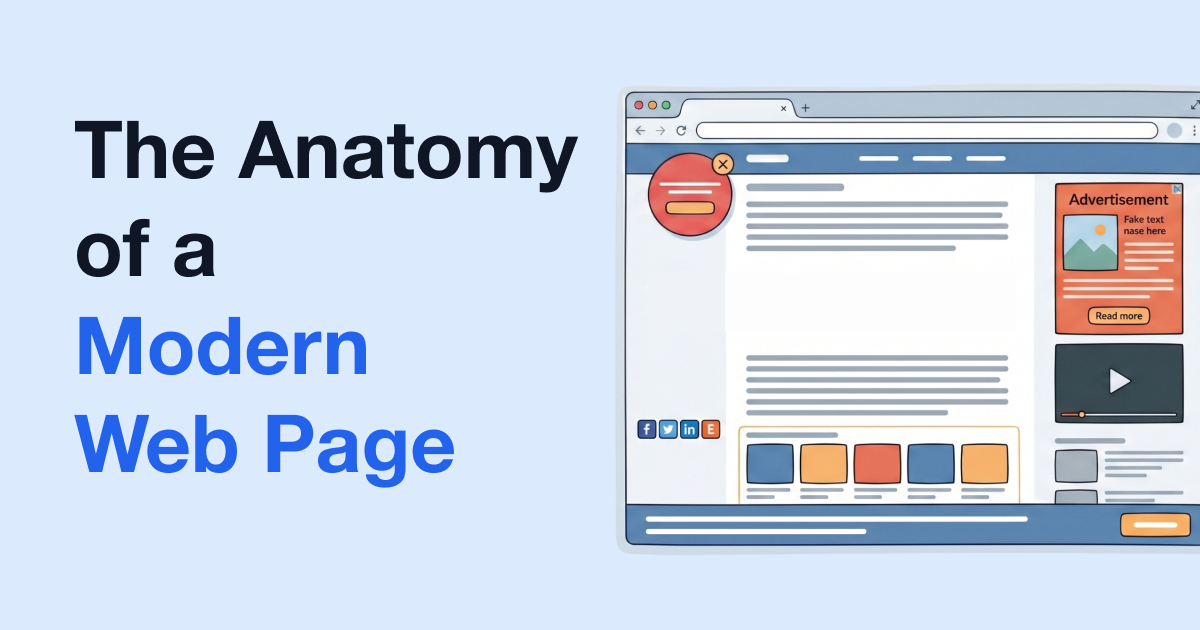 The Anatomy of a Modern Web Page: How 40% Content Became 100% Distraction