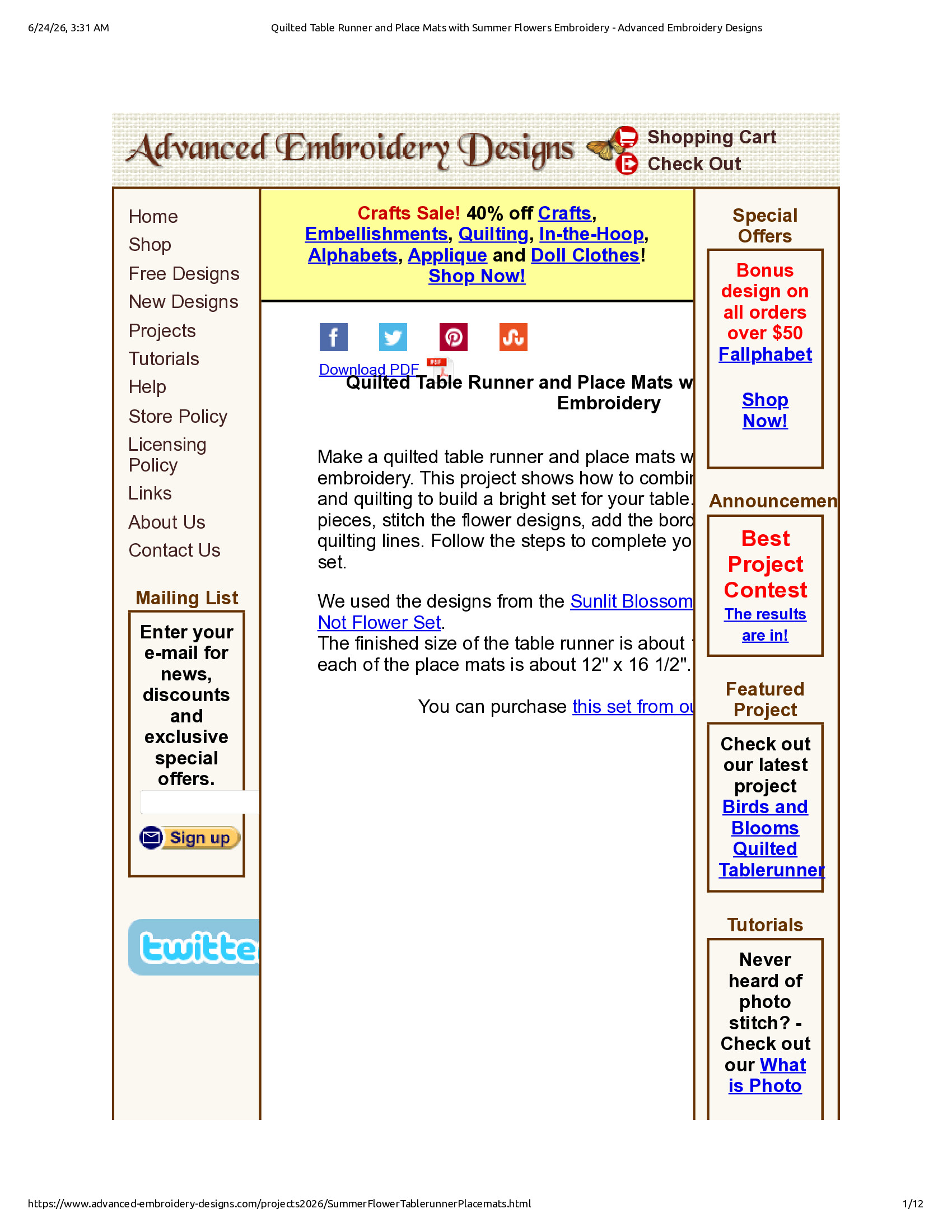 Native browser print preview