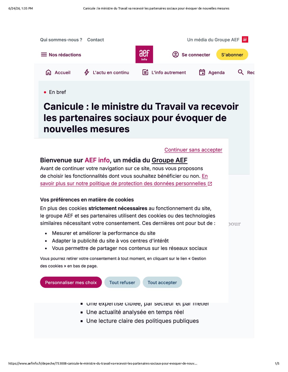 Native browser print preview