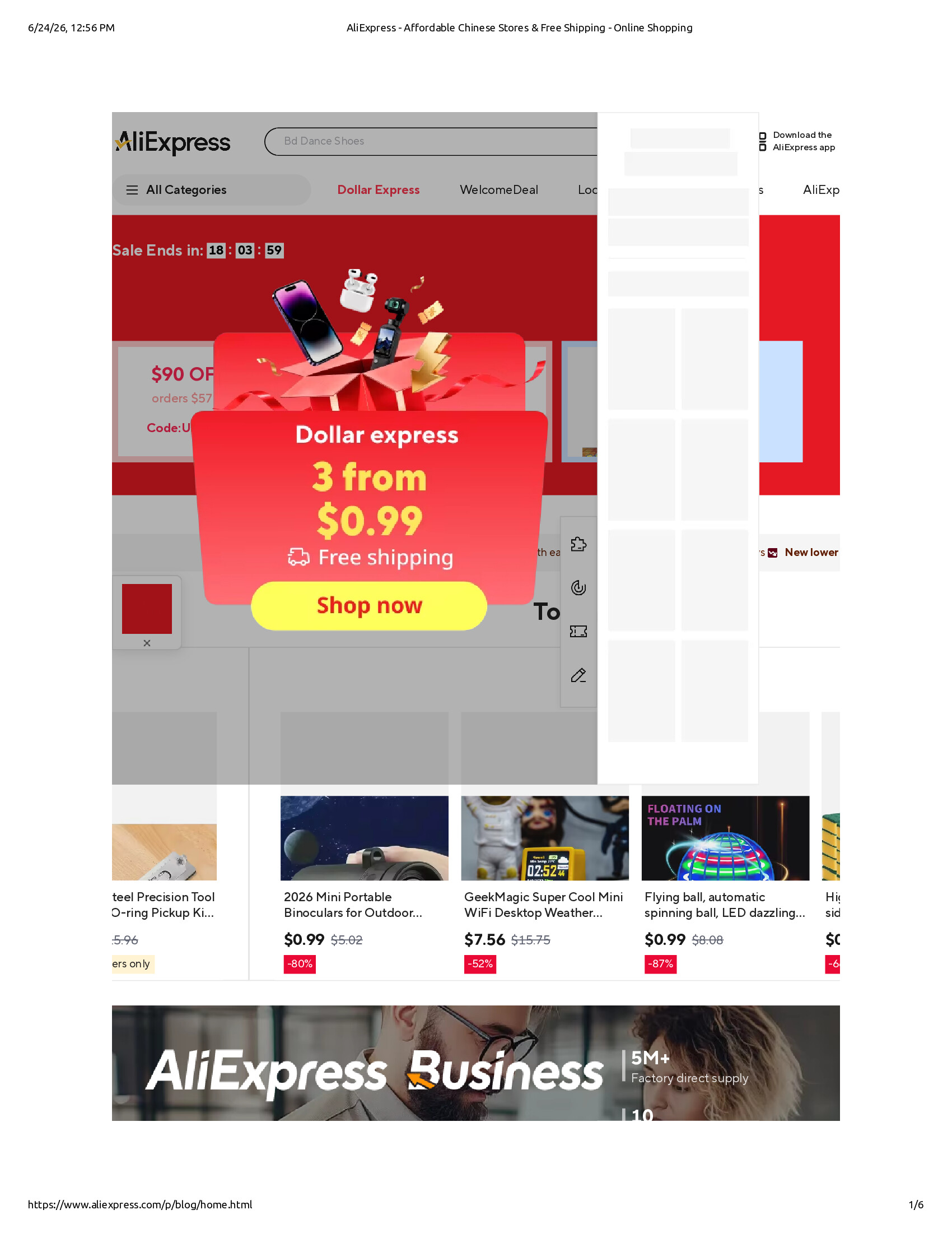 Native browser print preview