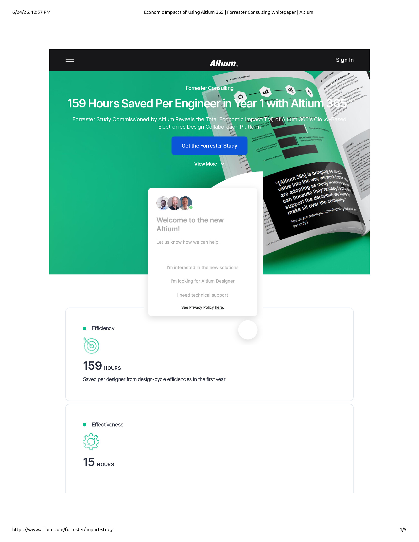 Native browser print preview