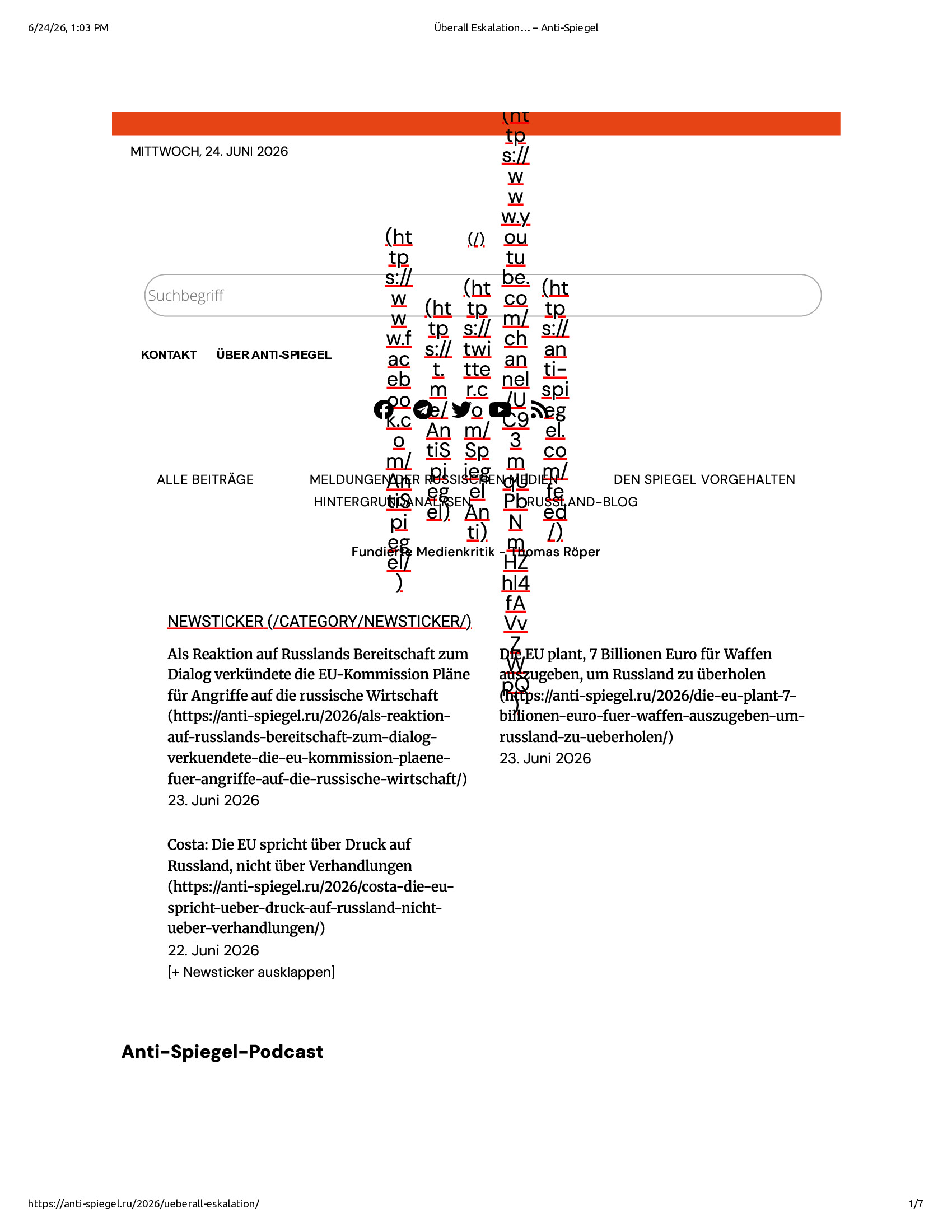 Native browser print preview