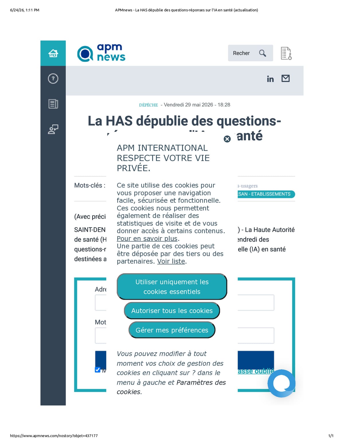 Native browser print preview