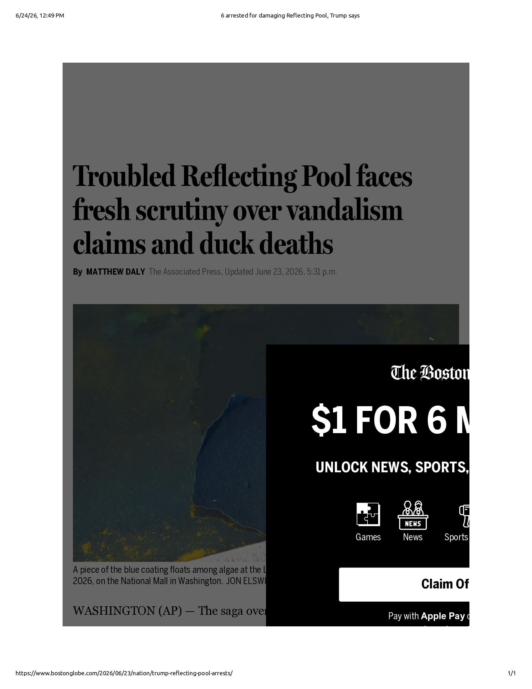 Native browser print preview