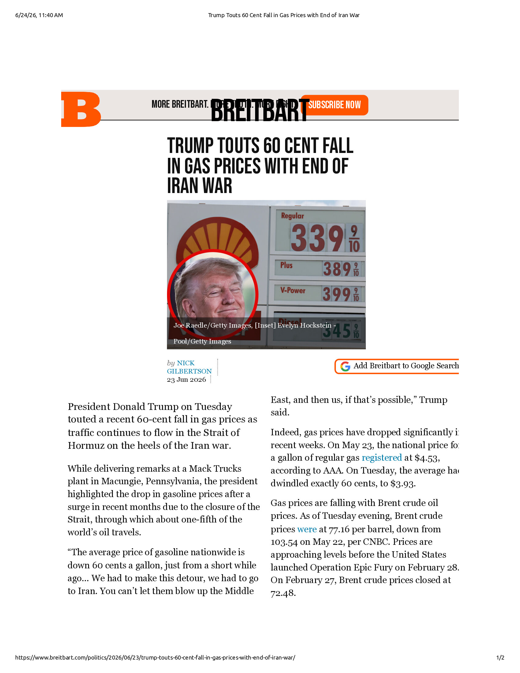Native browser print preview