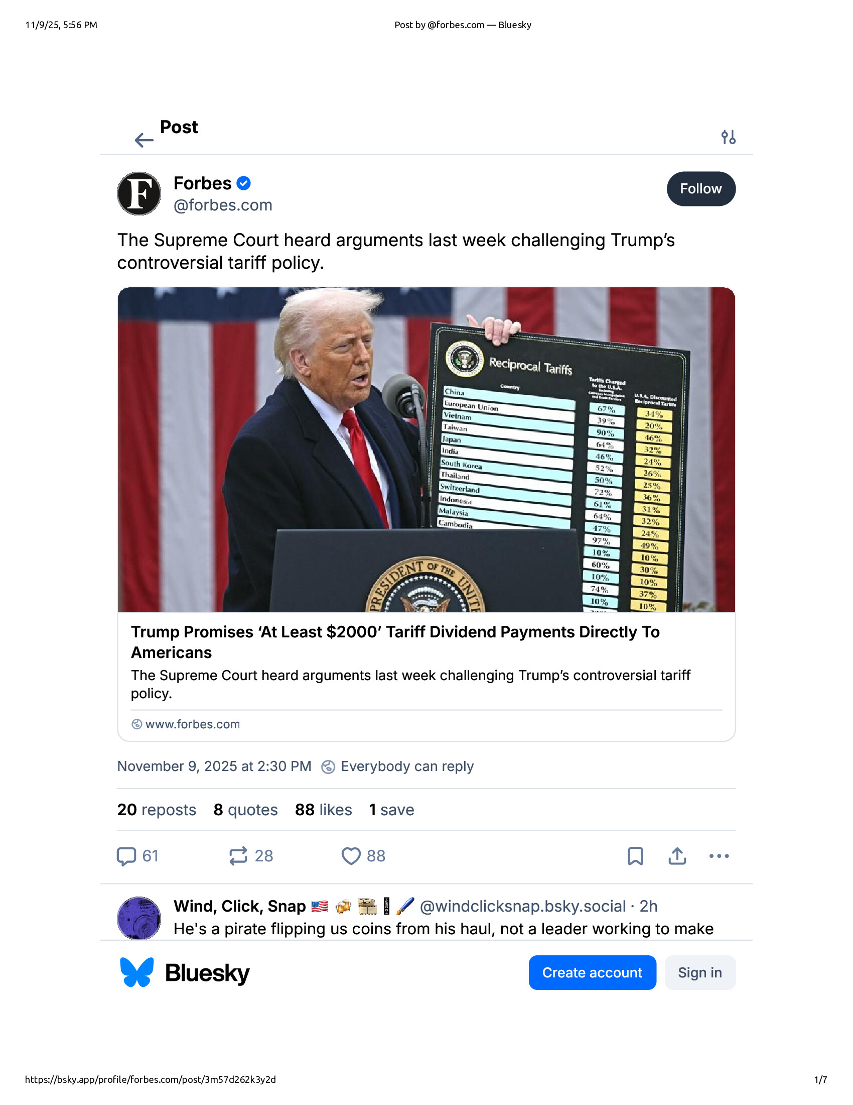 Native browser print preview