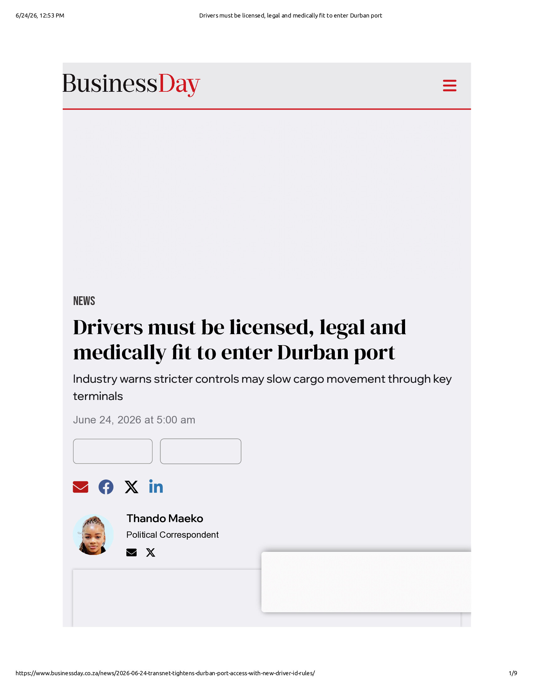 Native browser print preview