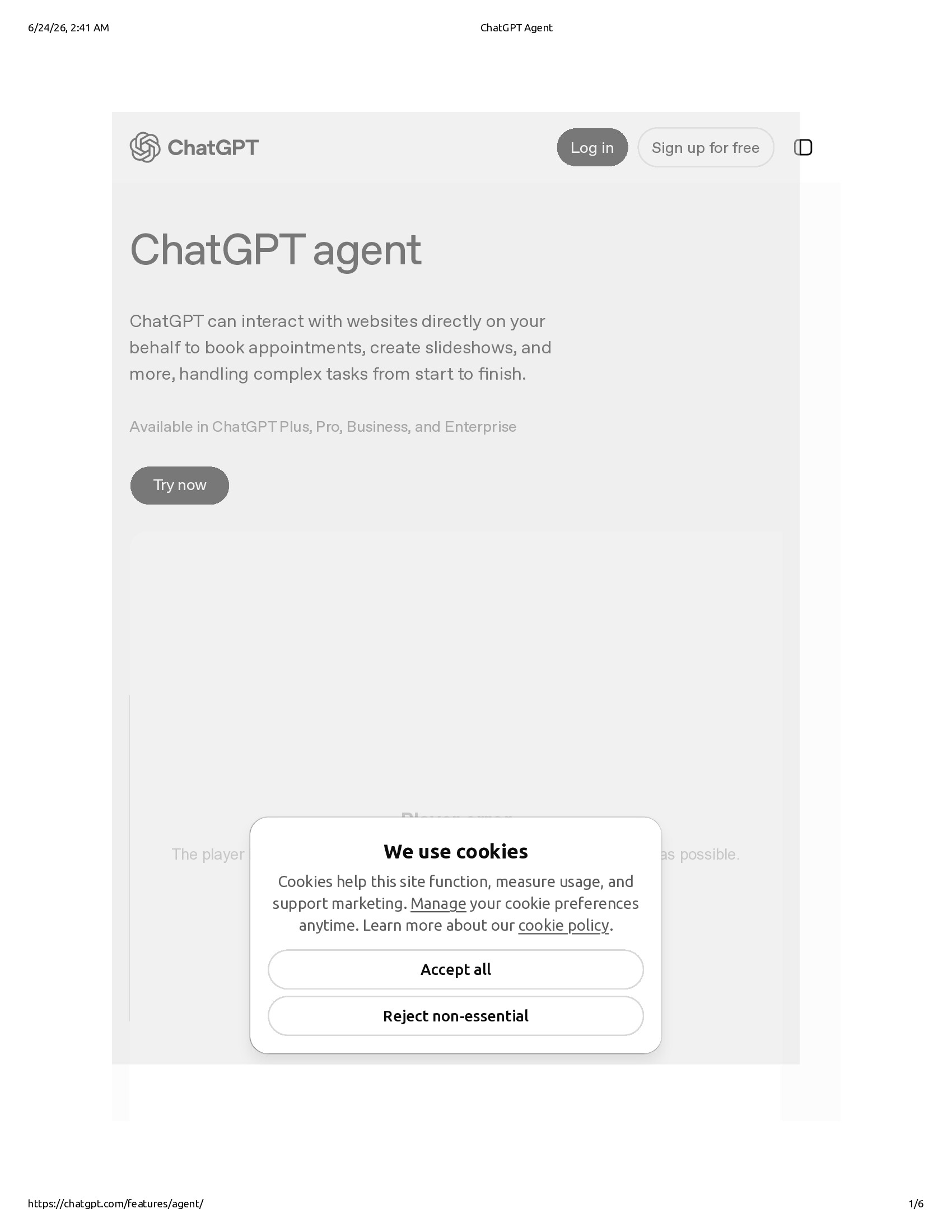 Native browser print preview