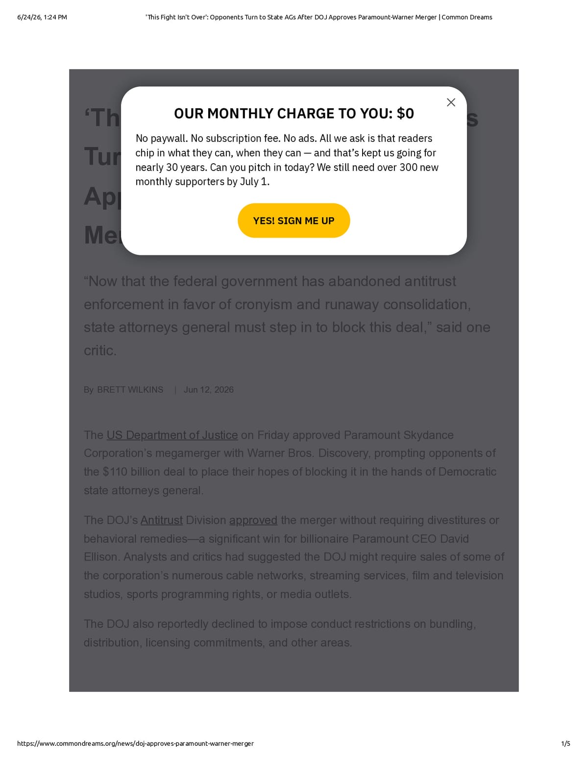 Native browser print preview