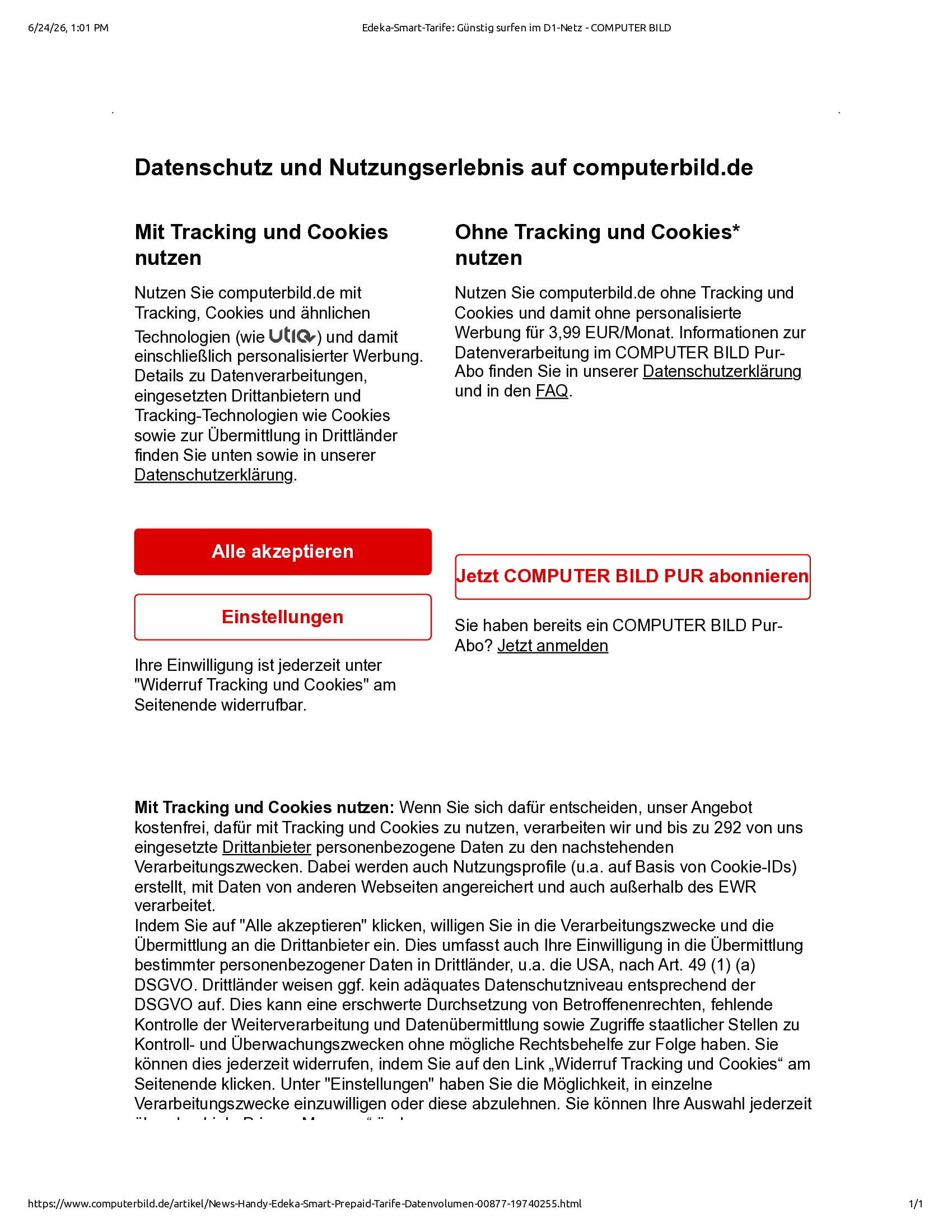 Native browser print preview