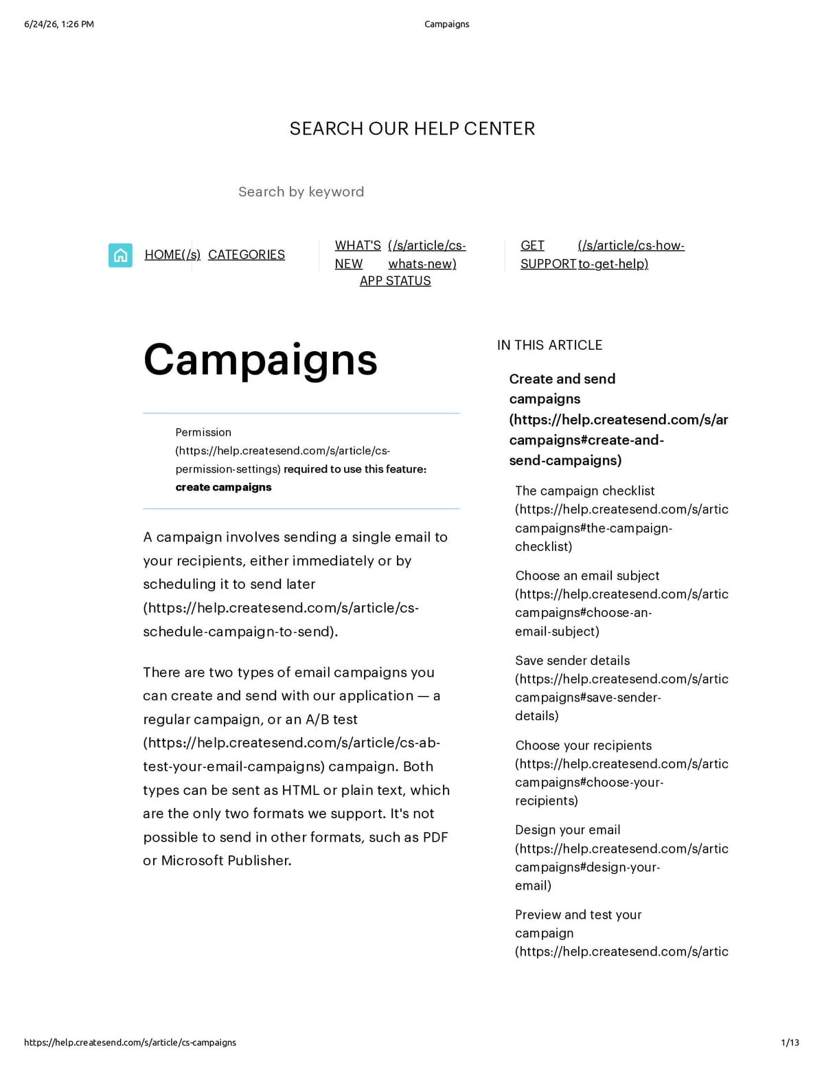 Native browser print preview