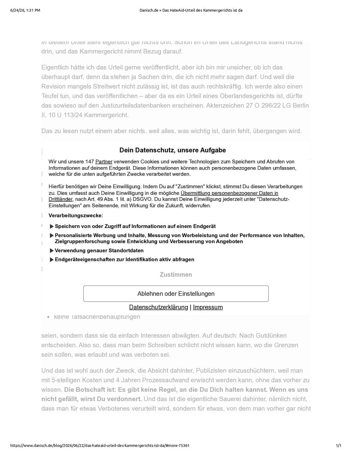 Native browser print preview