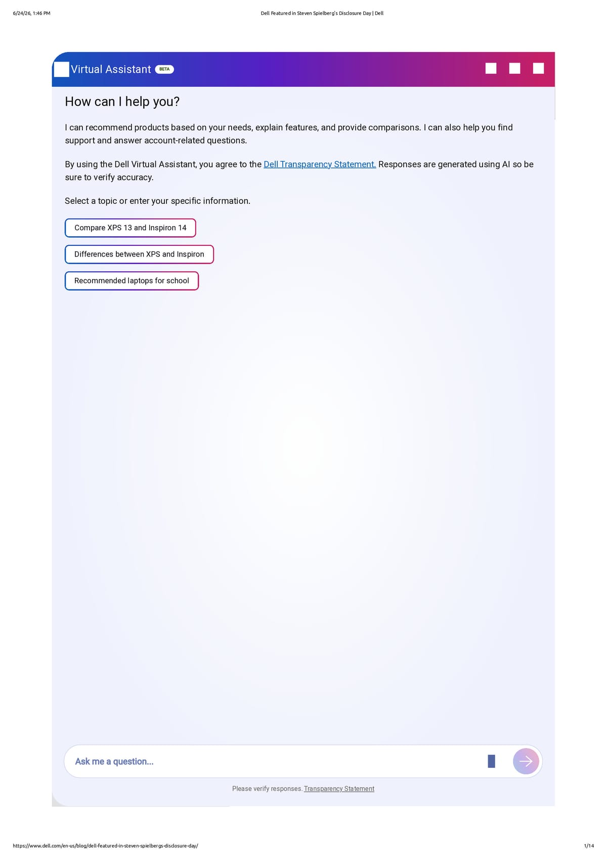 Native browser print preview