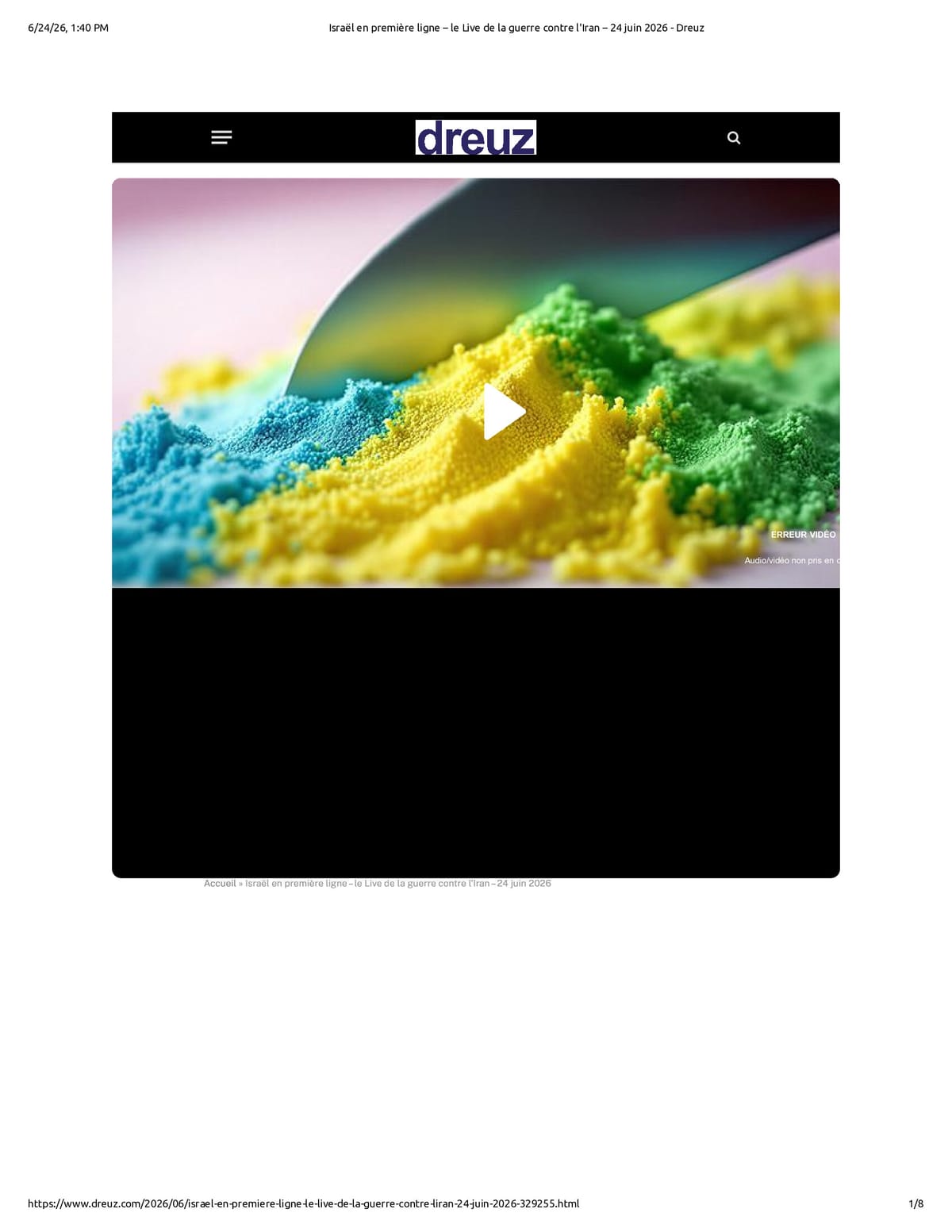 Native browser print preview