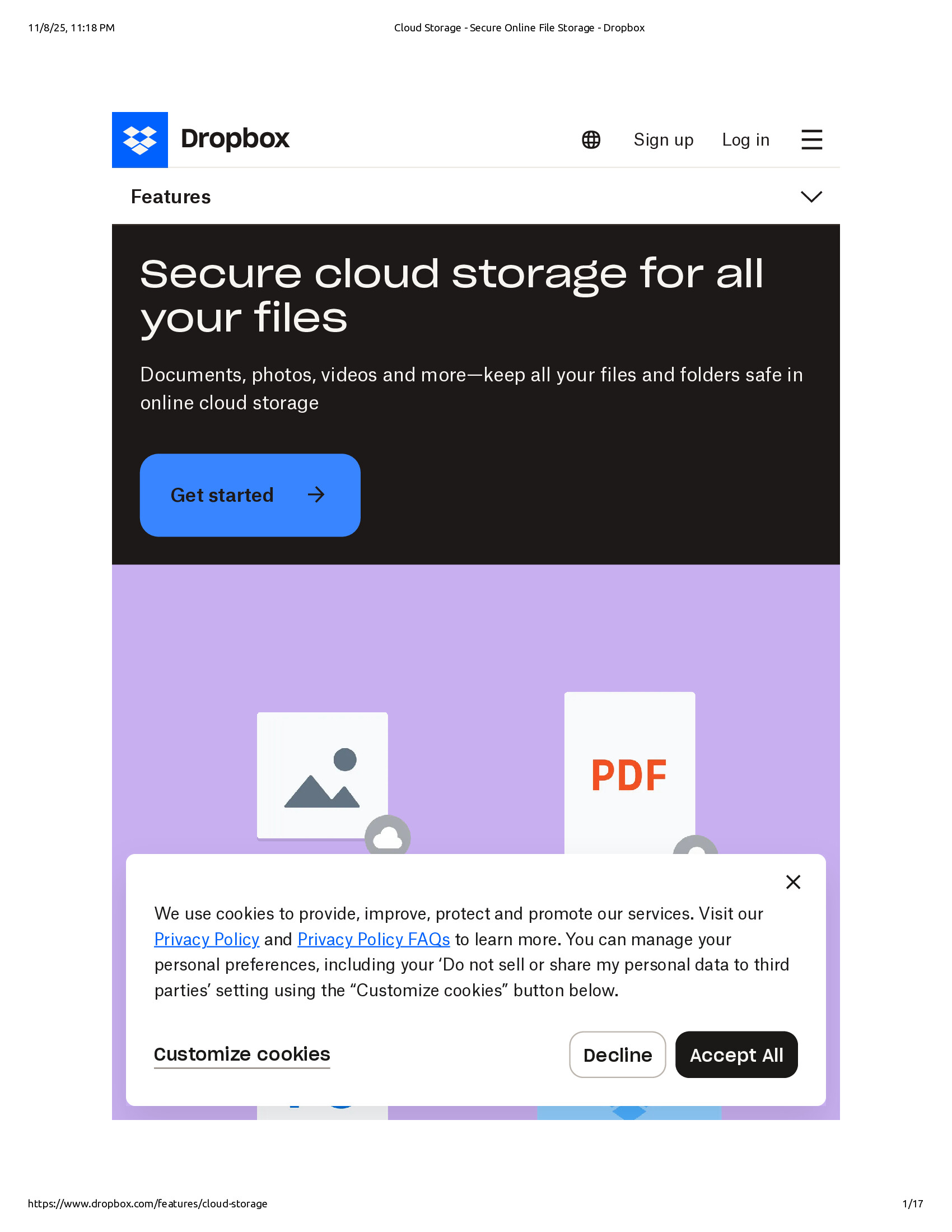 Native browser print preview