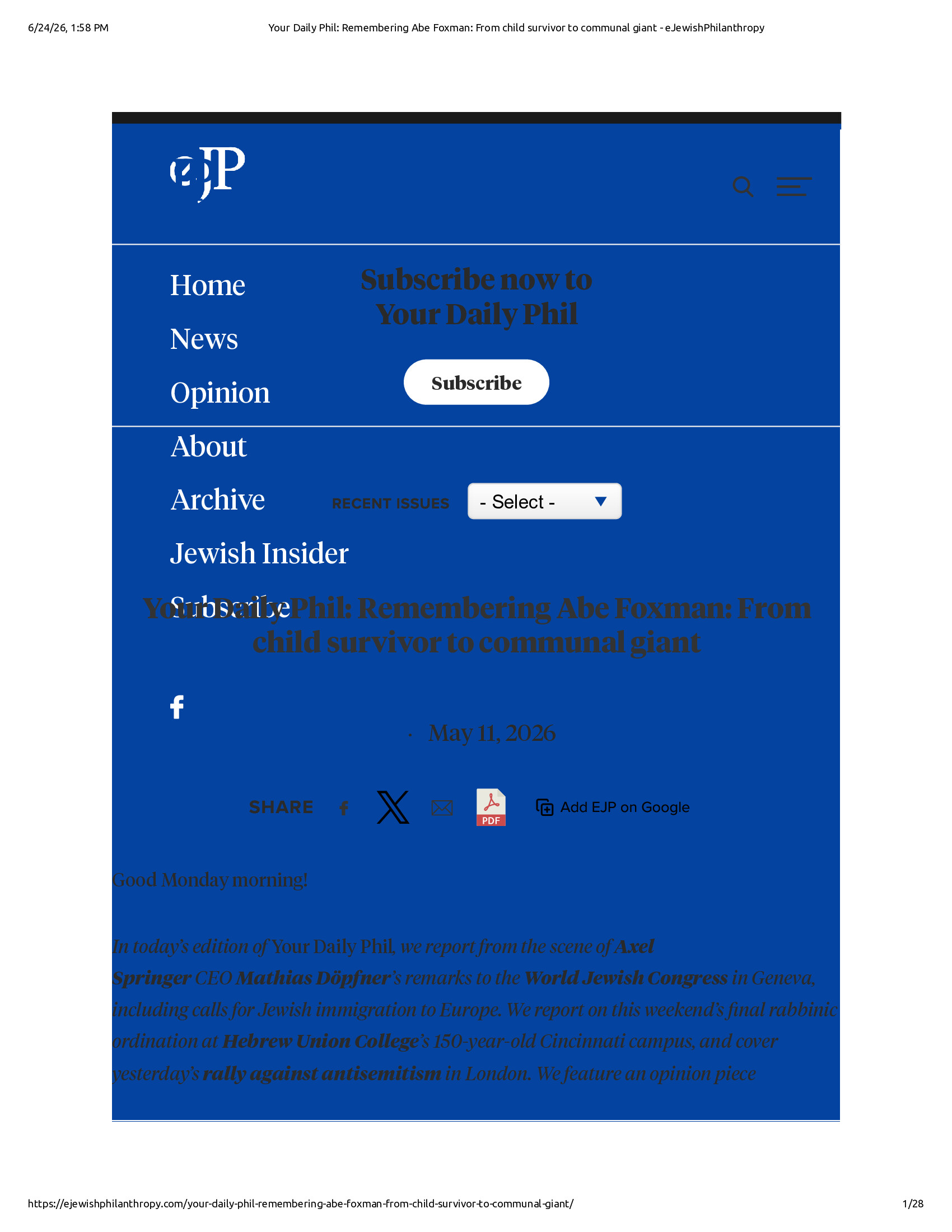 Native browser print preview