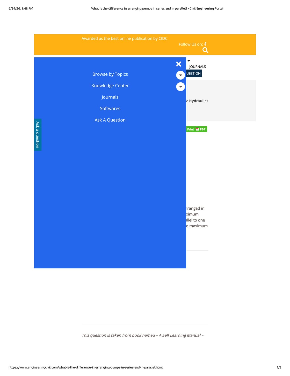 Native browser print preview