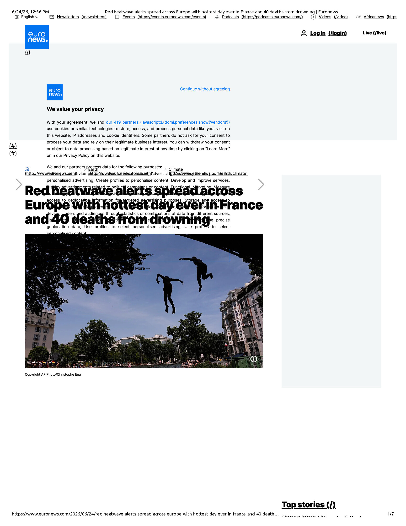 Native browser print preview