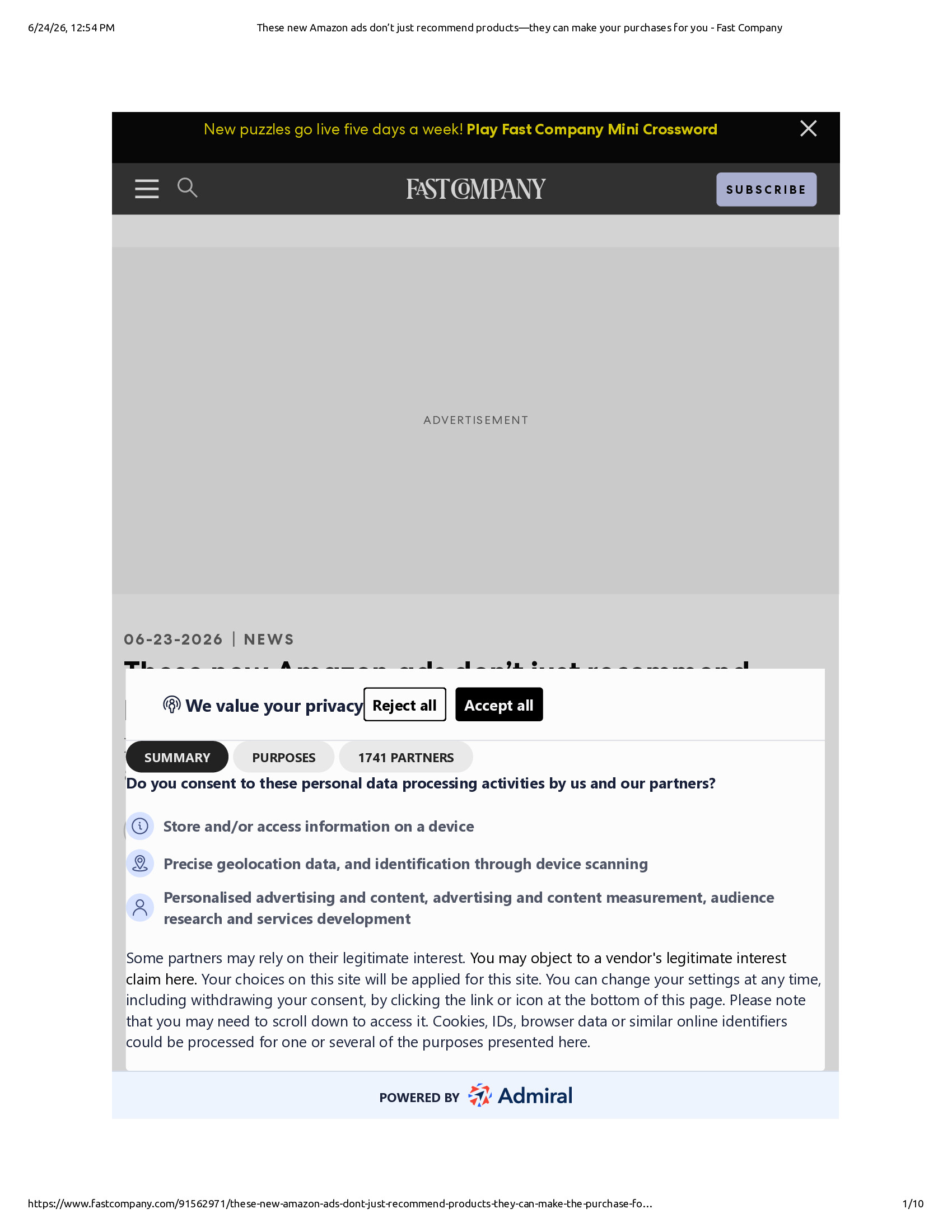 Native browser print preview