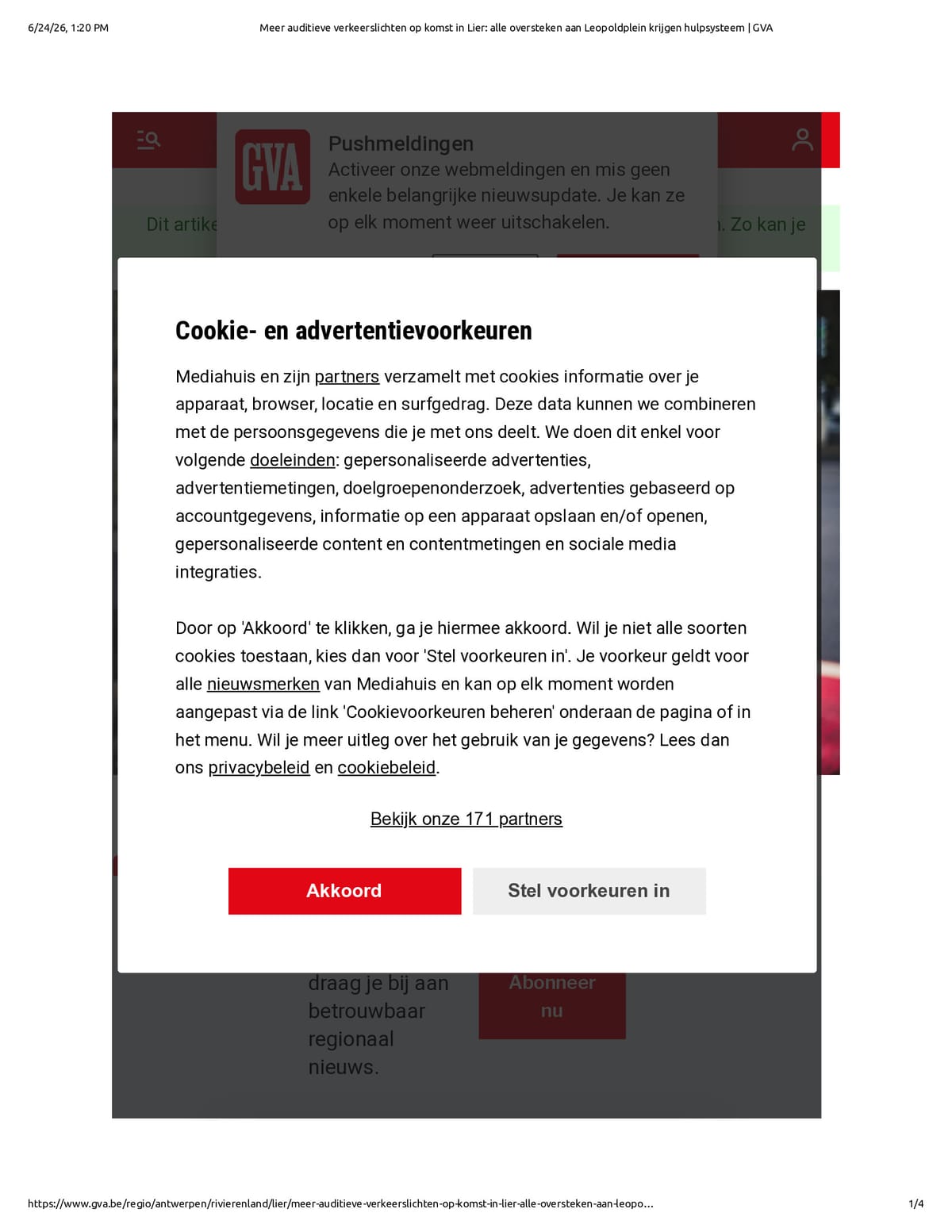 Native browser print preview