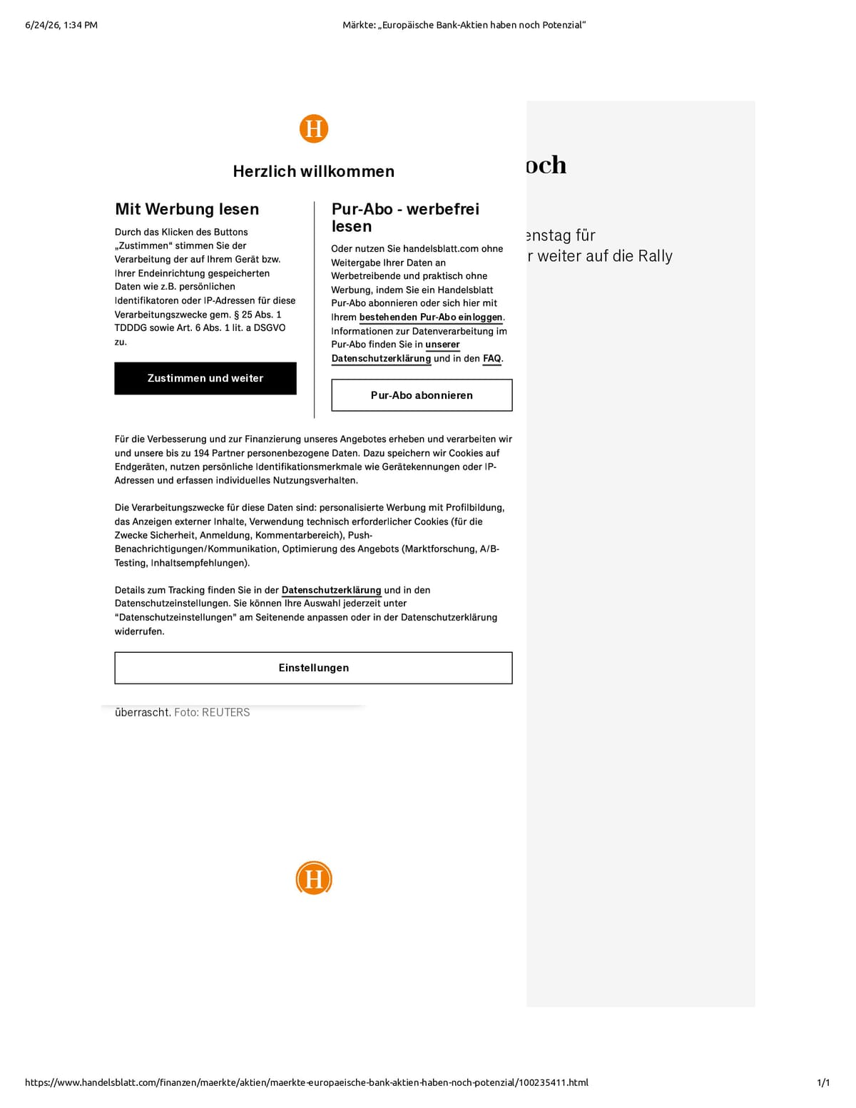 Native browser print preview