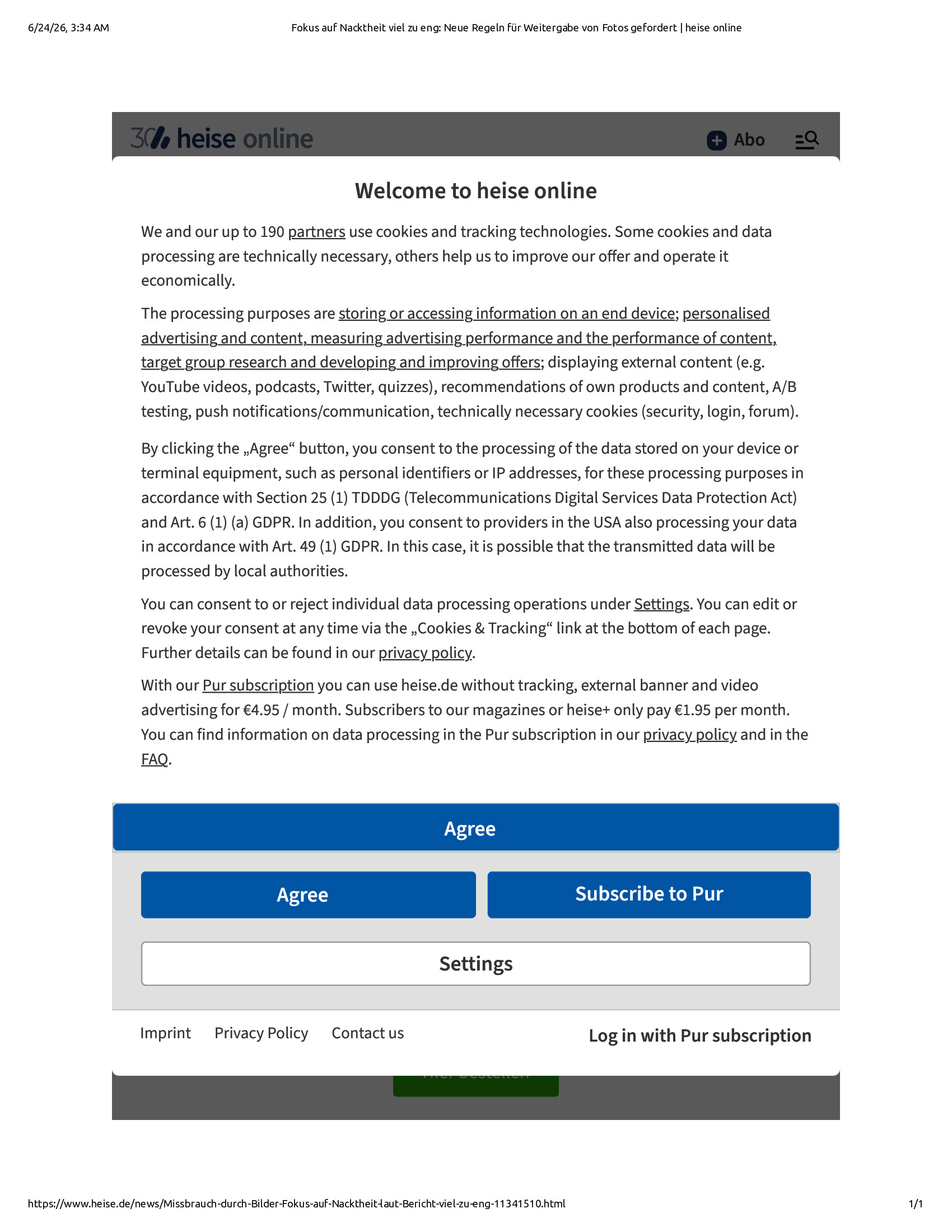 Native browser print preview