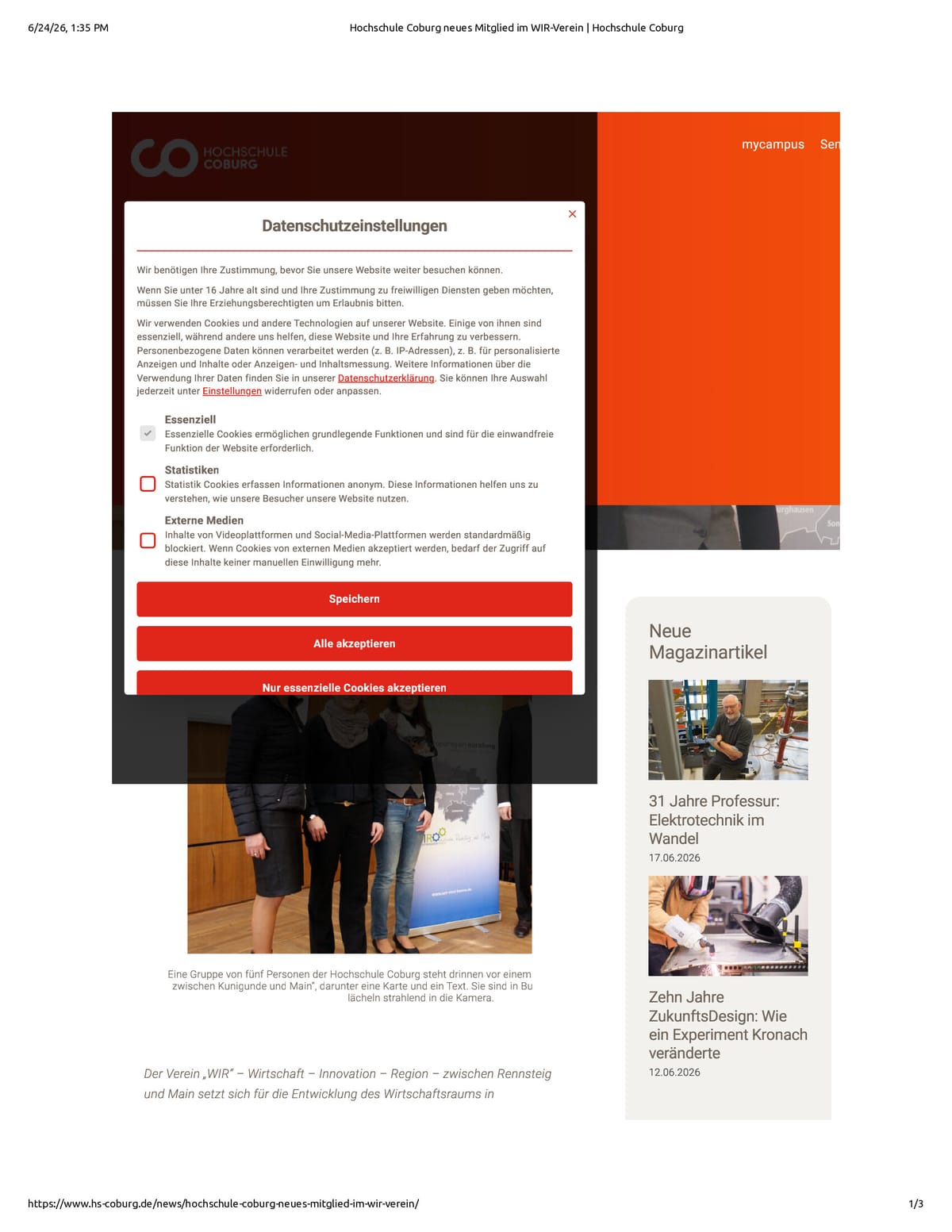 Native browser print preview