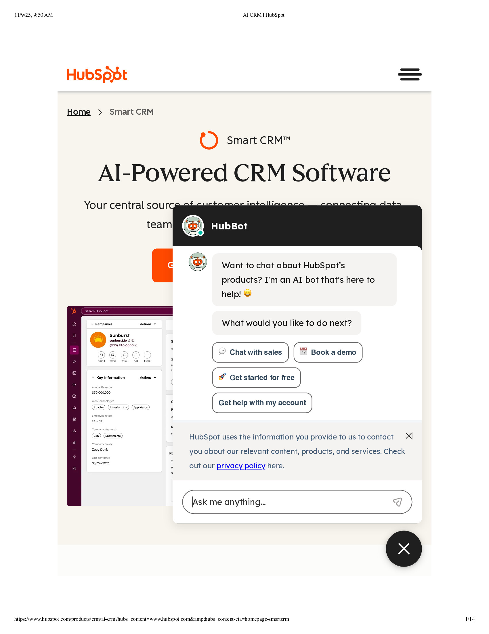 Native browser print preview