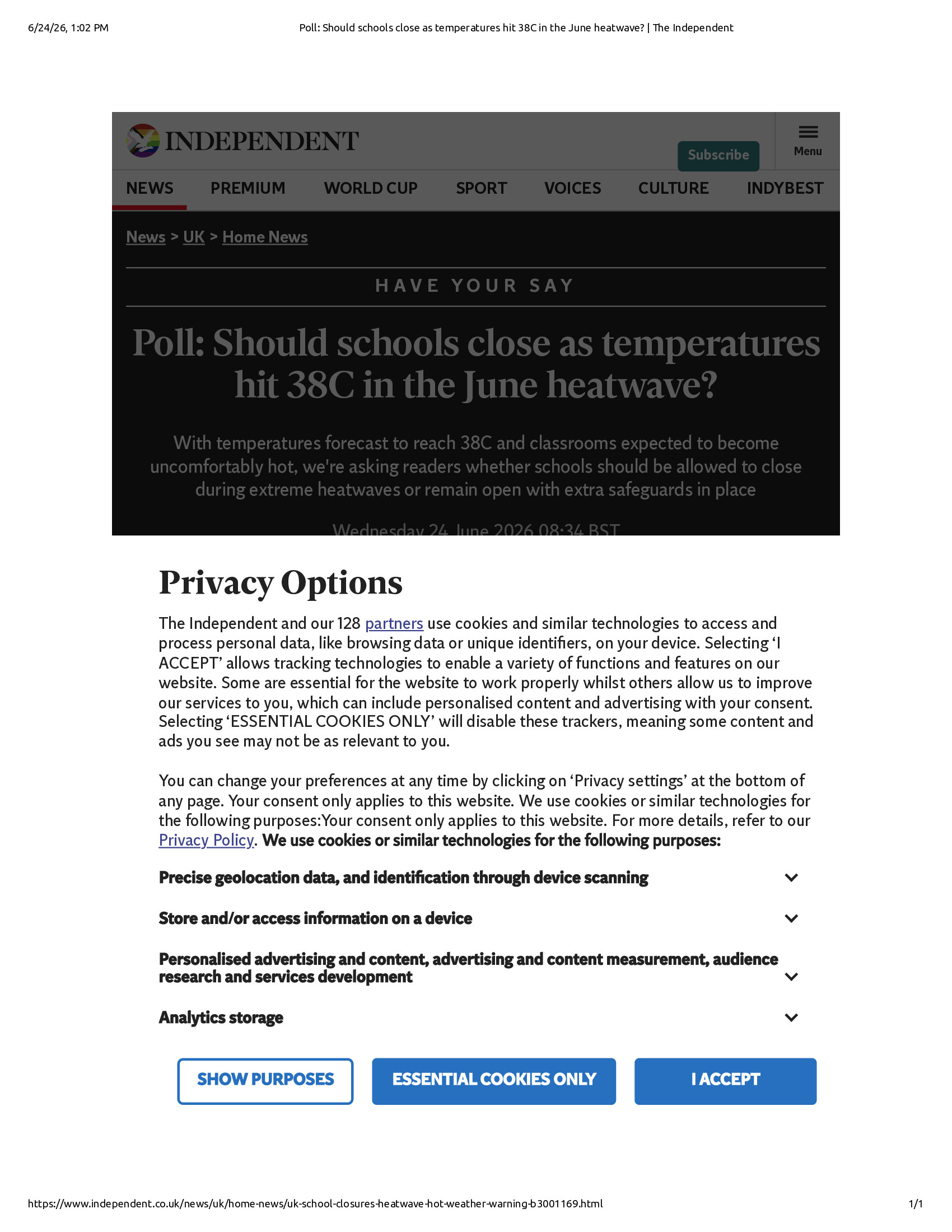 Native browser print preview