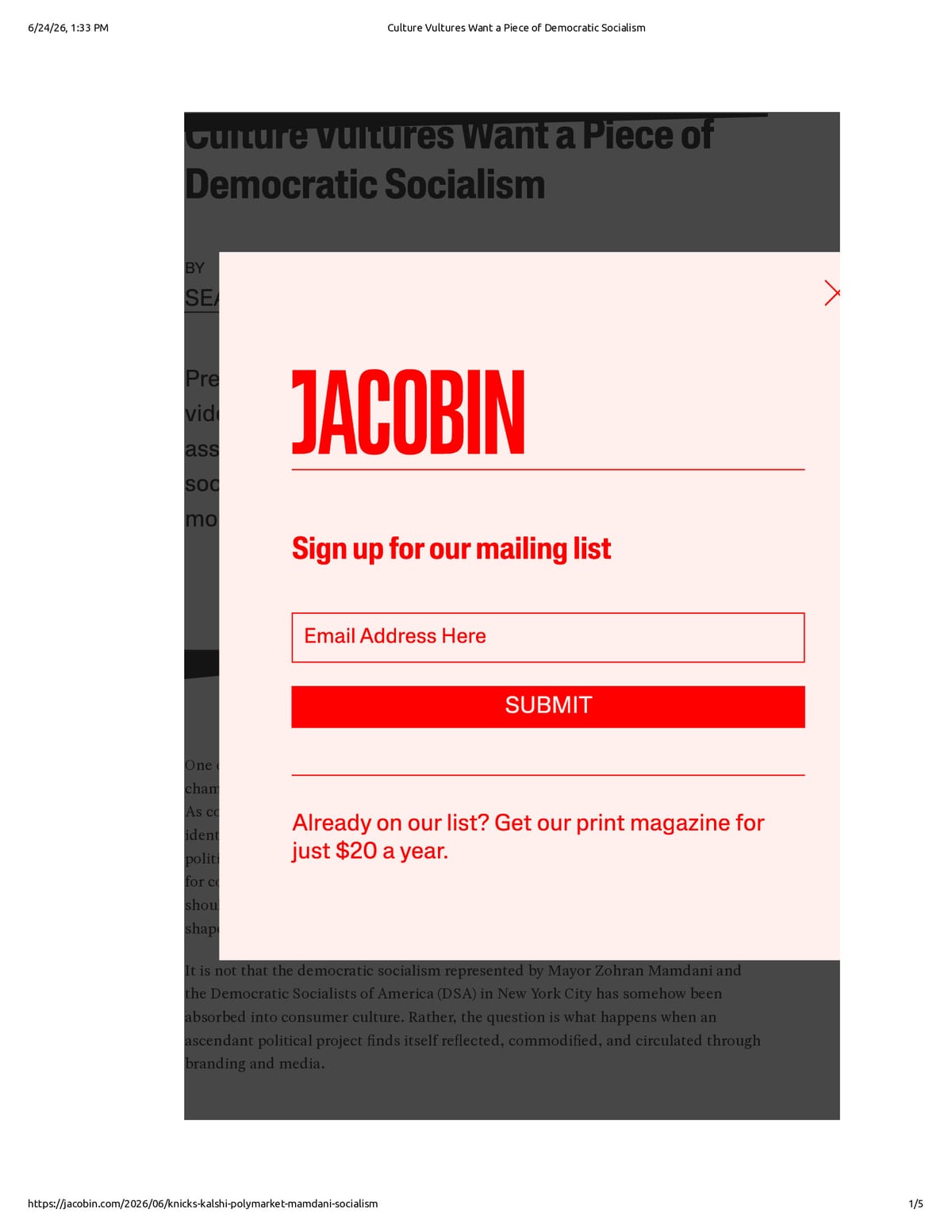Native browser print preview
