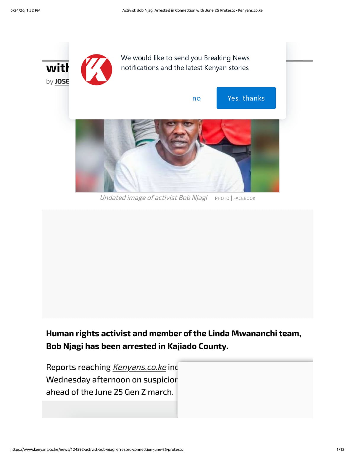 Native browser print preview