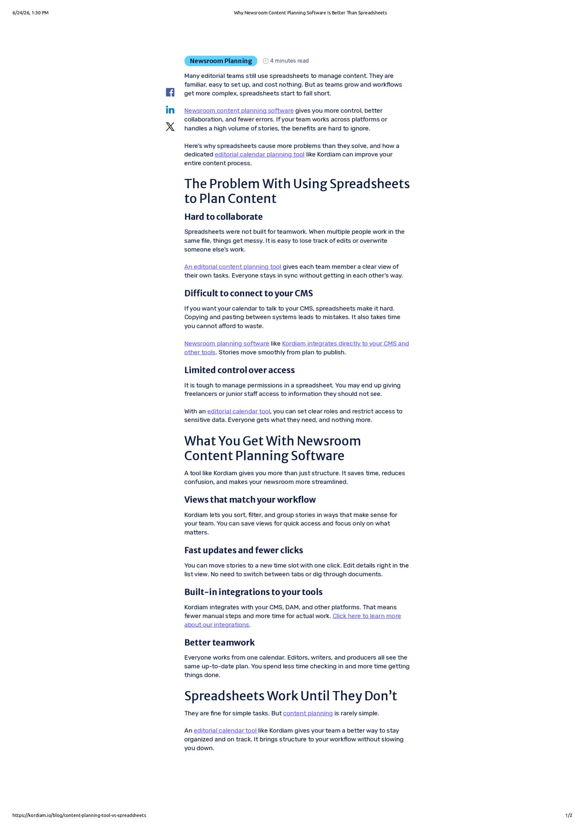 Native browser print preview