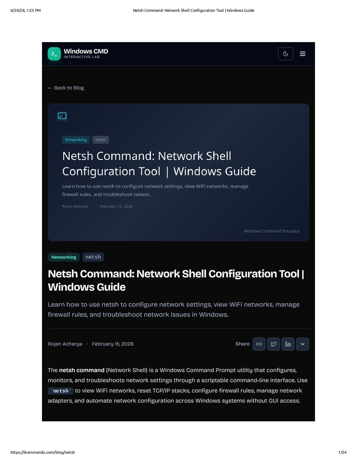 Native browser print preview