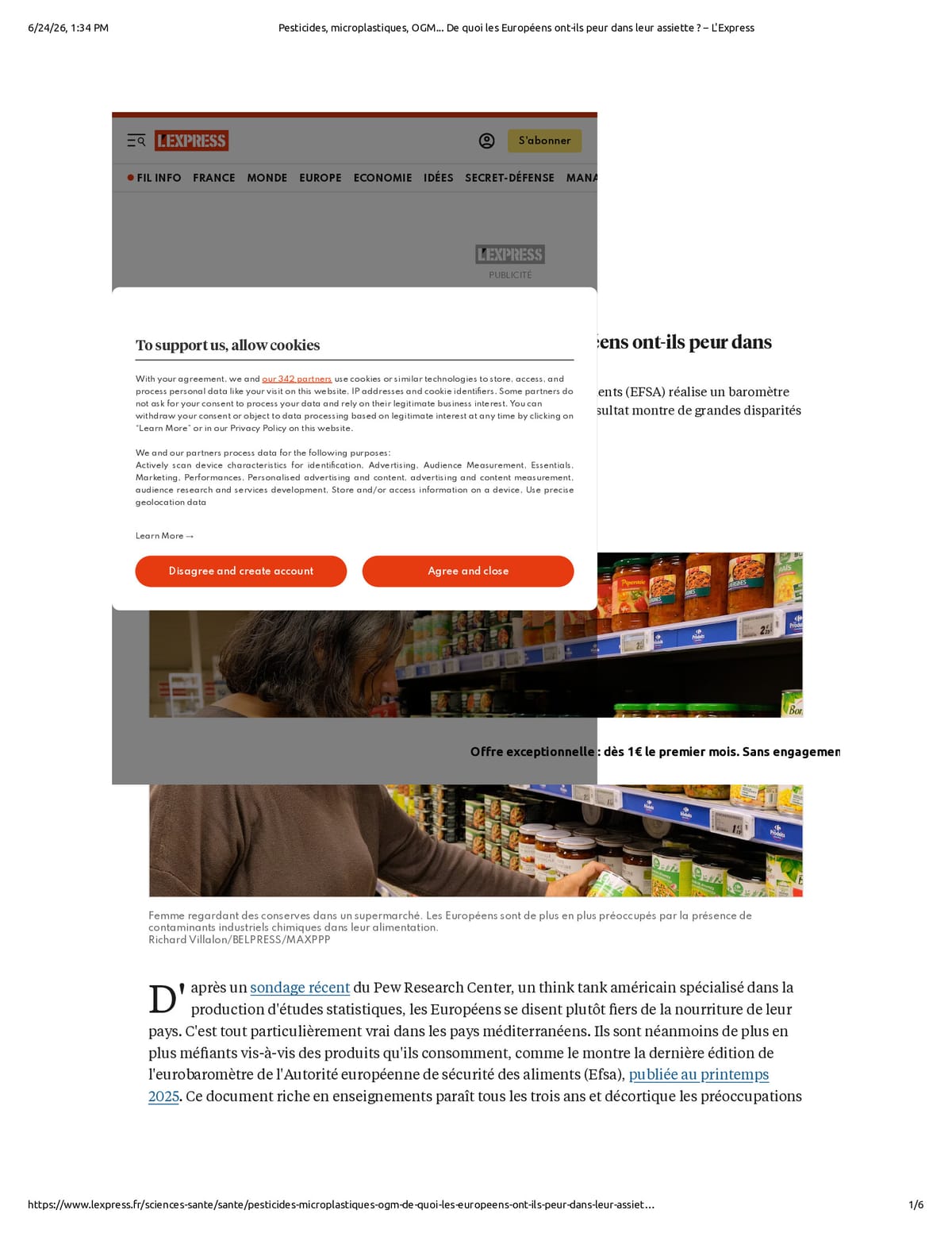 Native browser print preview
