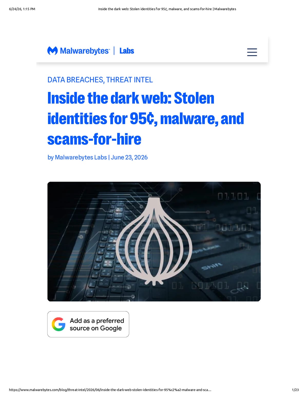 Native browser print preview