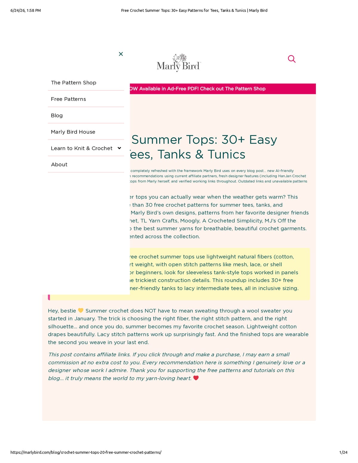 Native browser print preview