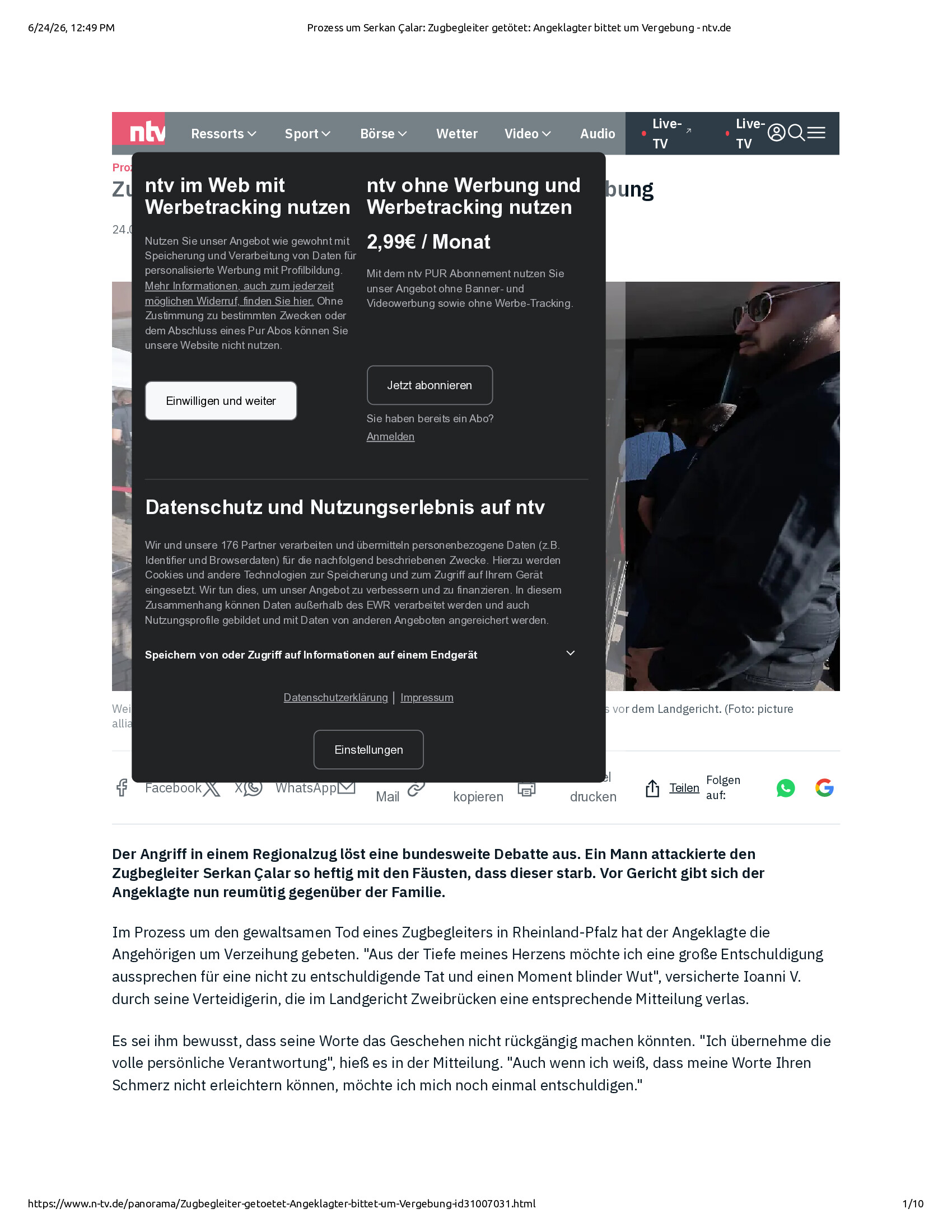 Native browser print preview