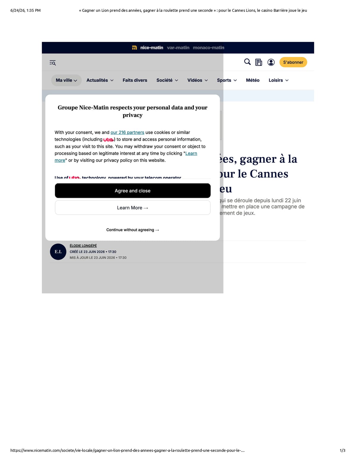 Native browser print preview