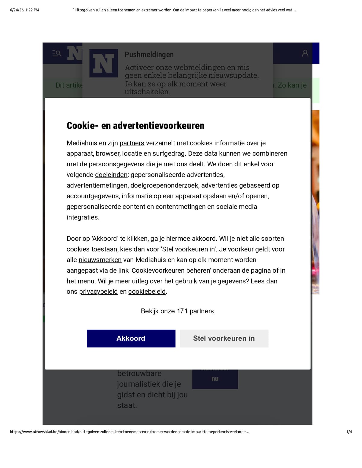 Native browser print preview