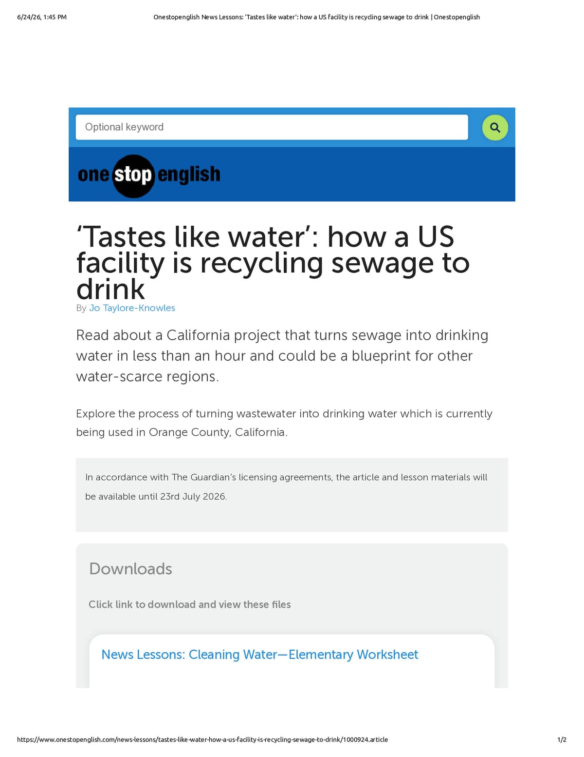 Native browser print preview