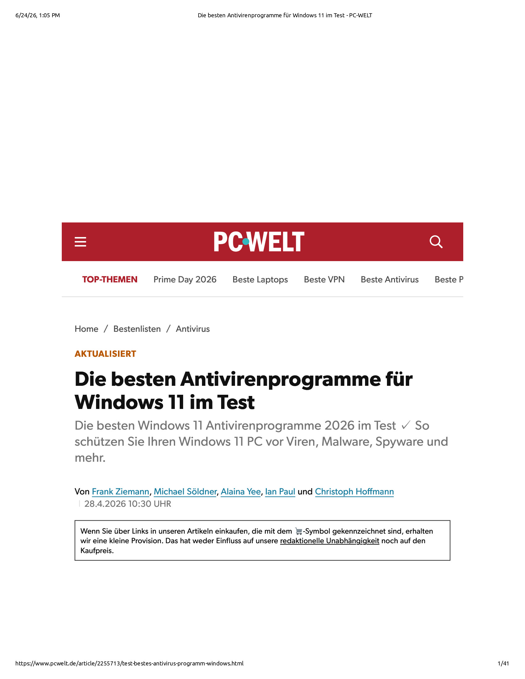 Native browser print preview