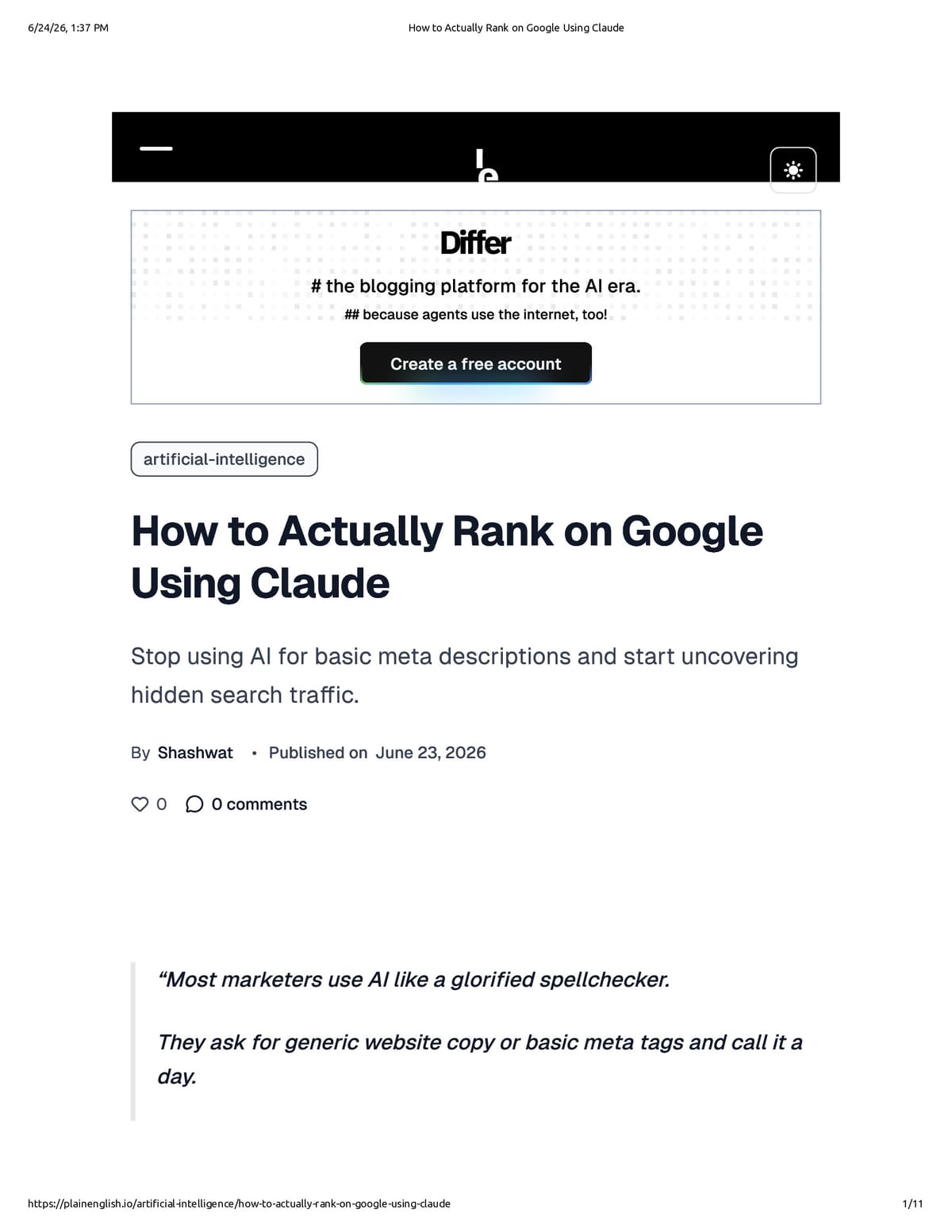 Native browser print preview