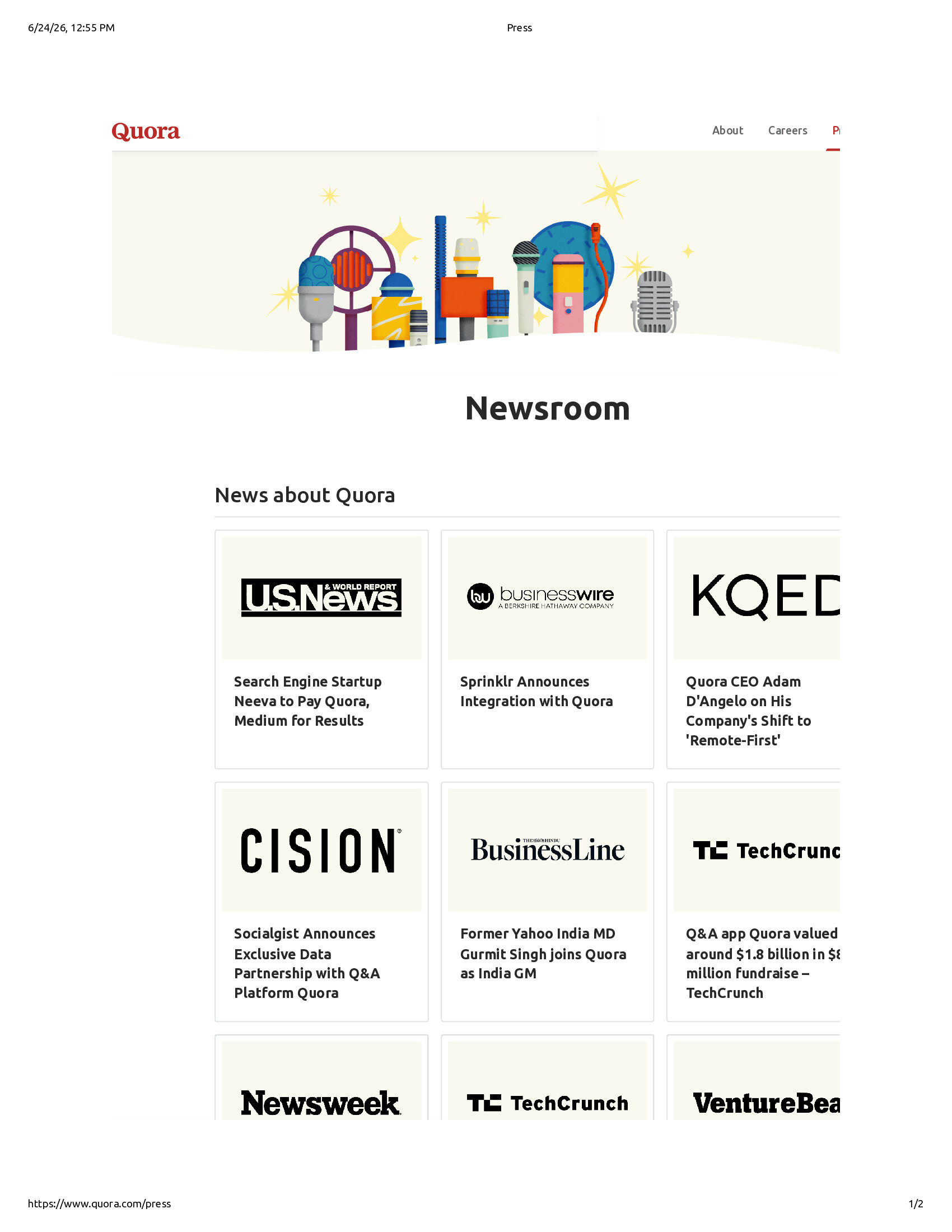 Native browser print preview