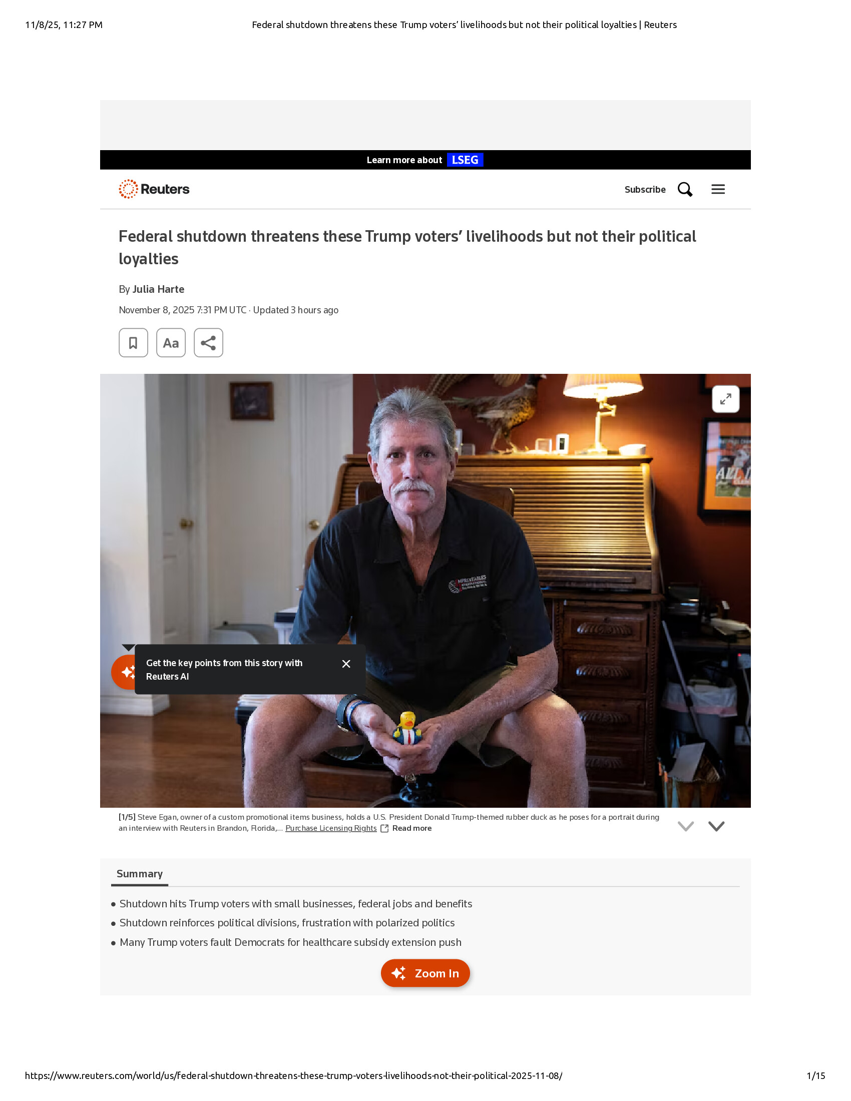 Native browser print preview