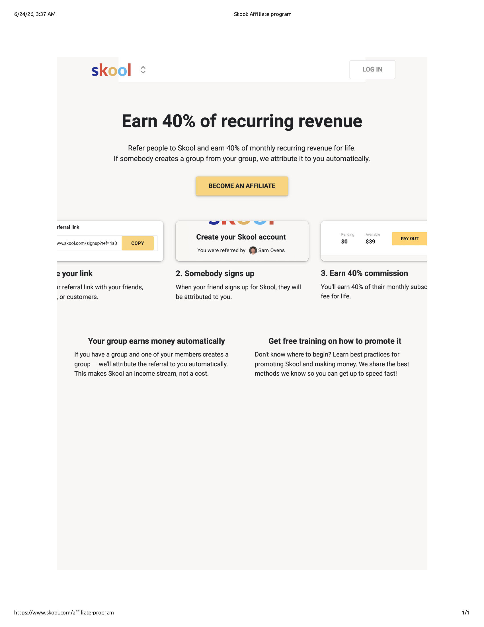 Native browser print preview