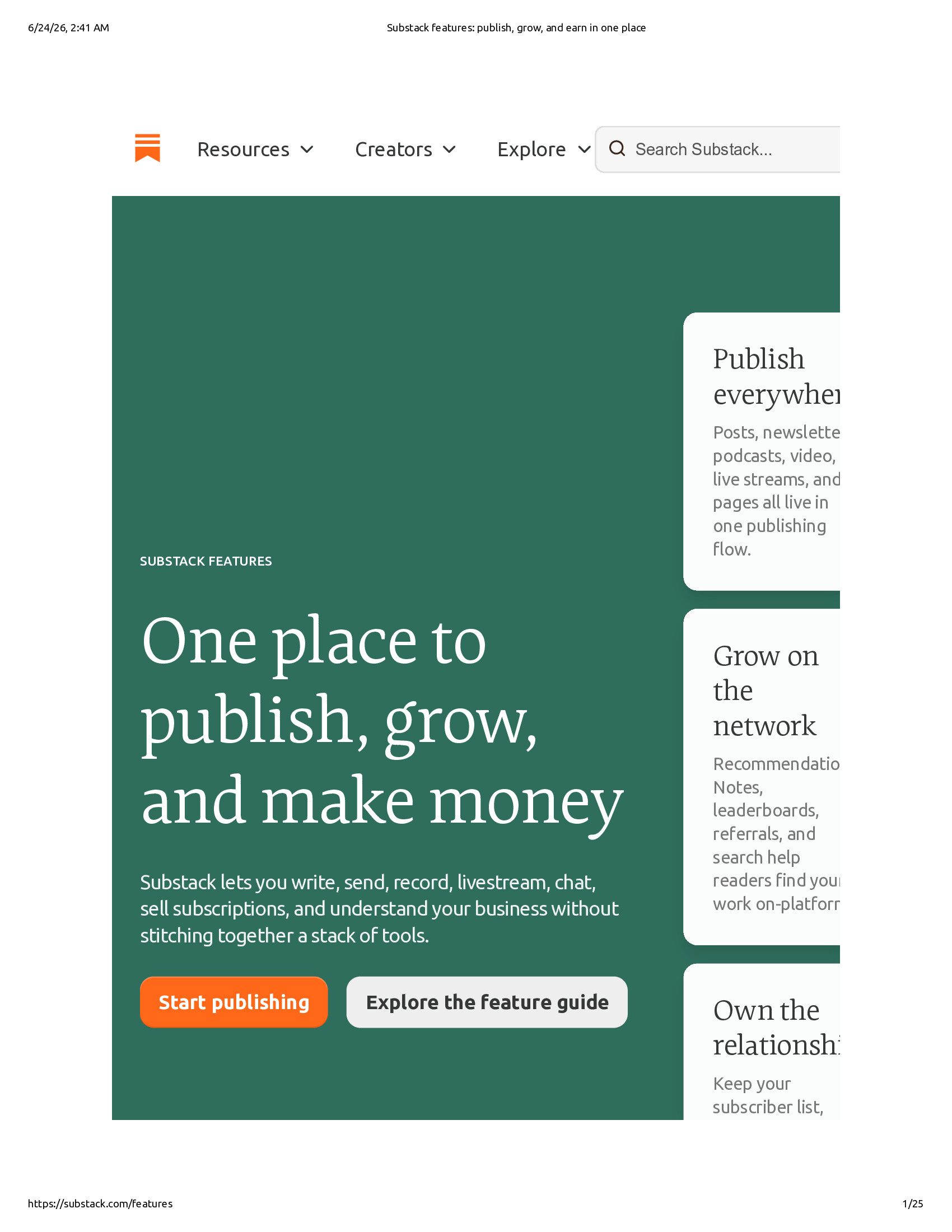 Native browser print preview