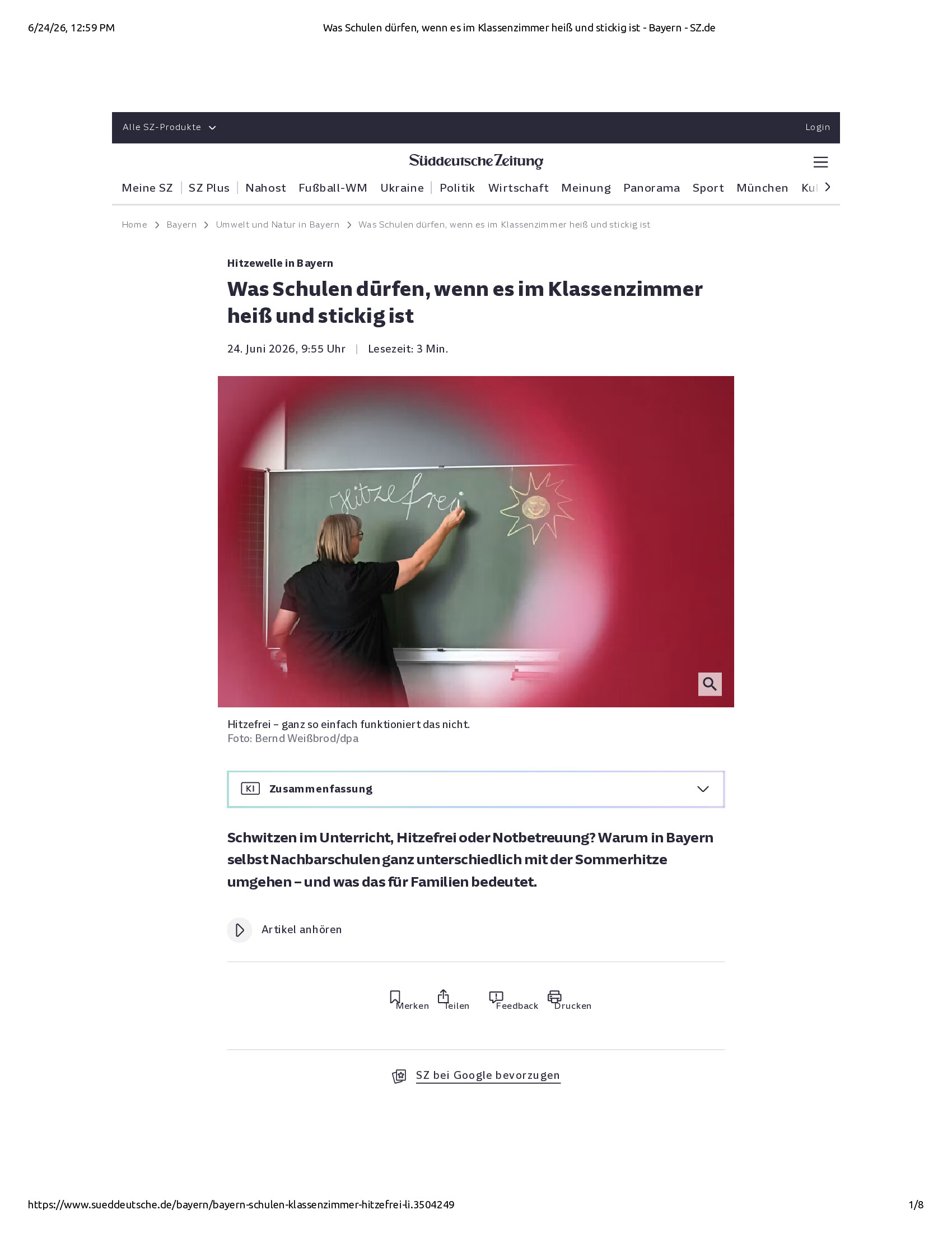 Native browser print preview
