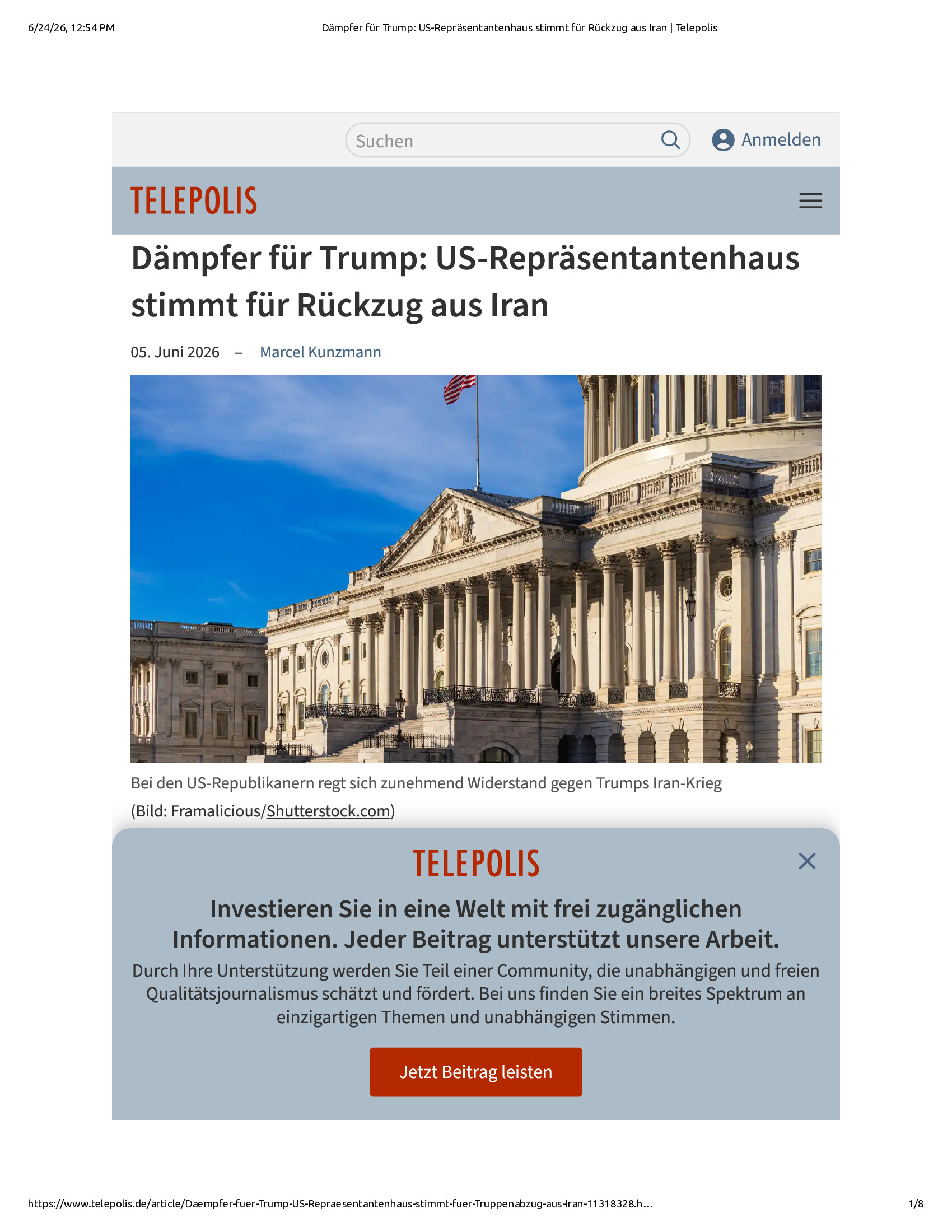 Native browser print preview