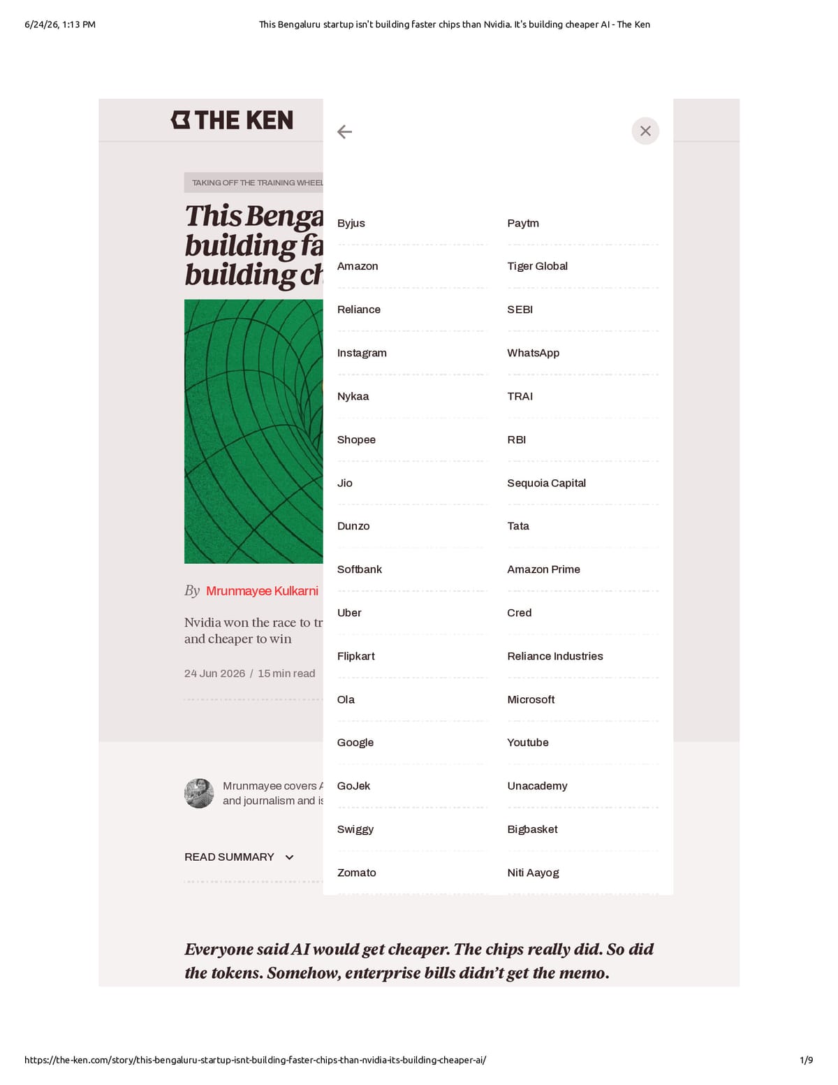Native browser print preview