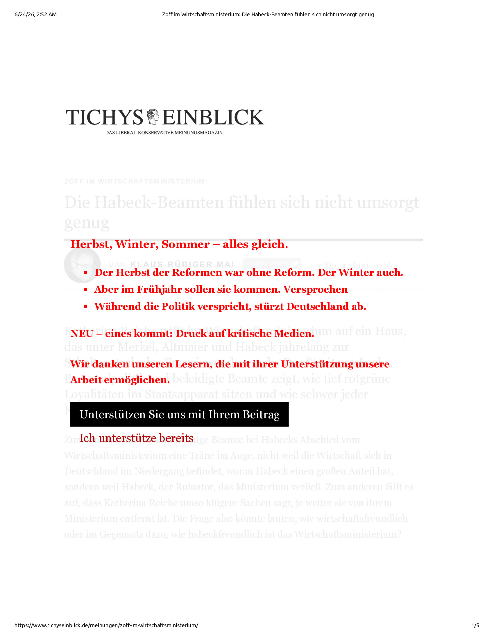 Native browser print preview